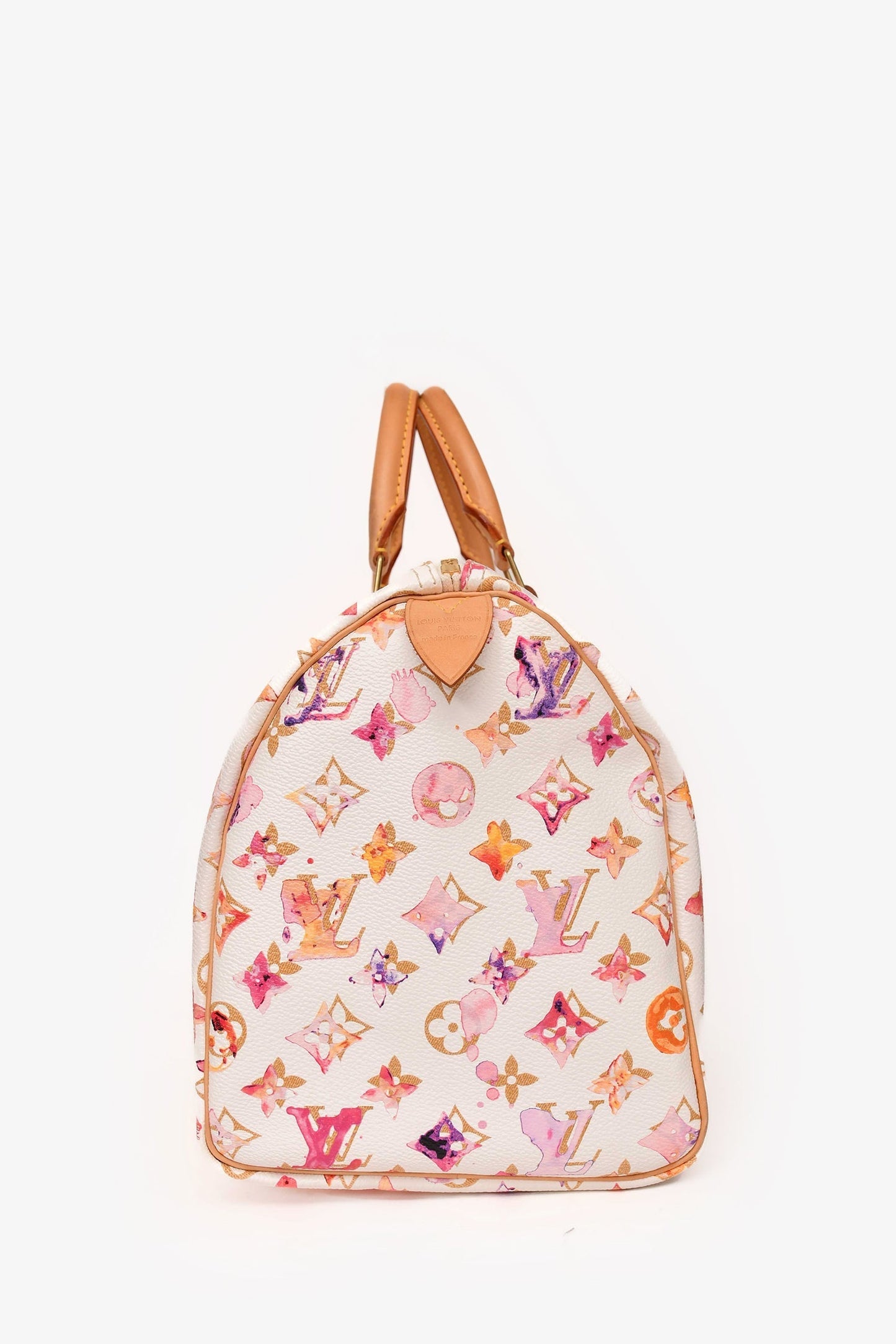 Louis Vuitton 2008 White Monogram Watercolour uarelle Speedy 30