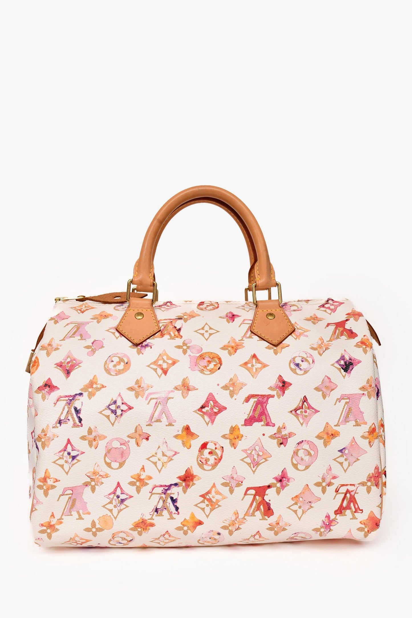 Louis Vuitton 2008 White Monogram Watercolour uarelle Speedy 30