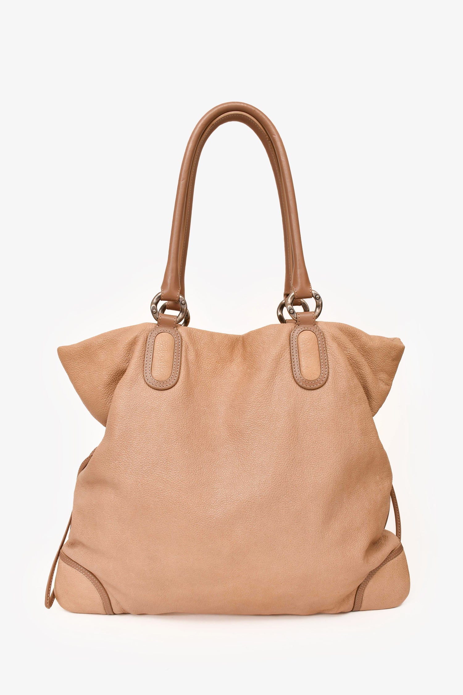 Chanel™ -11 Beige Washed Leather Drawstring Bag