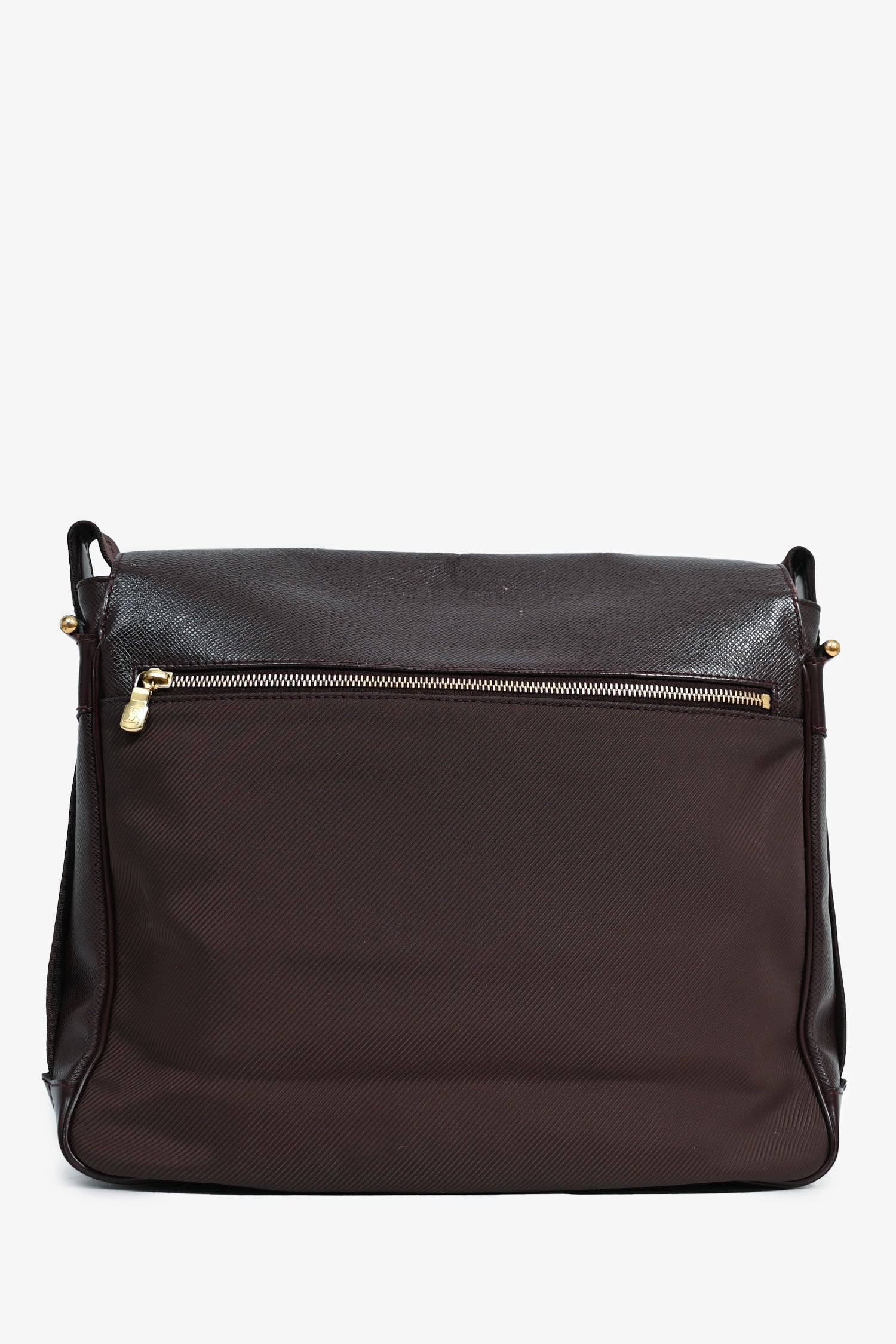 Louis Vuitton Brown Taiga Leather 'Abbesses' Messanger Bag (As Is)