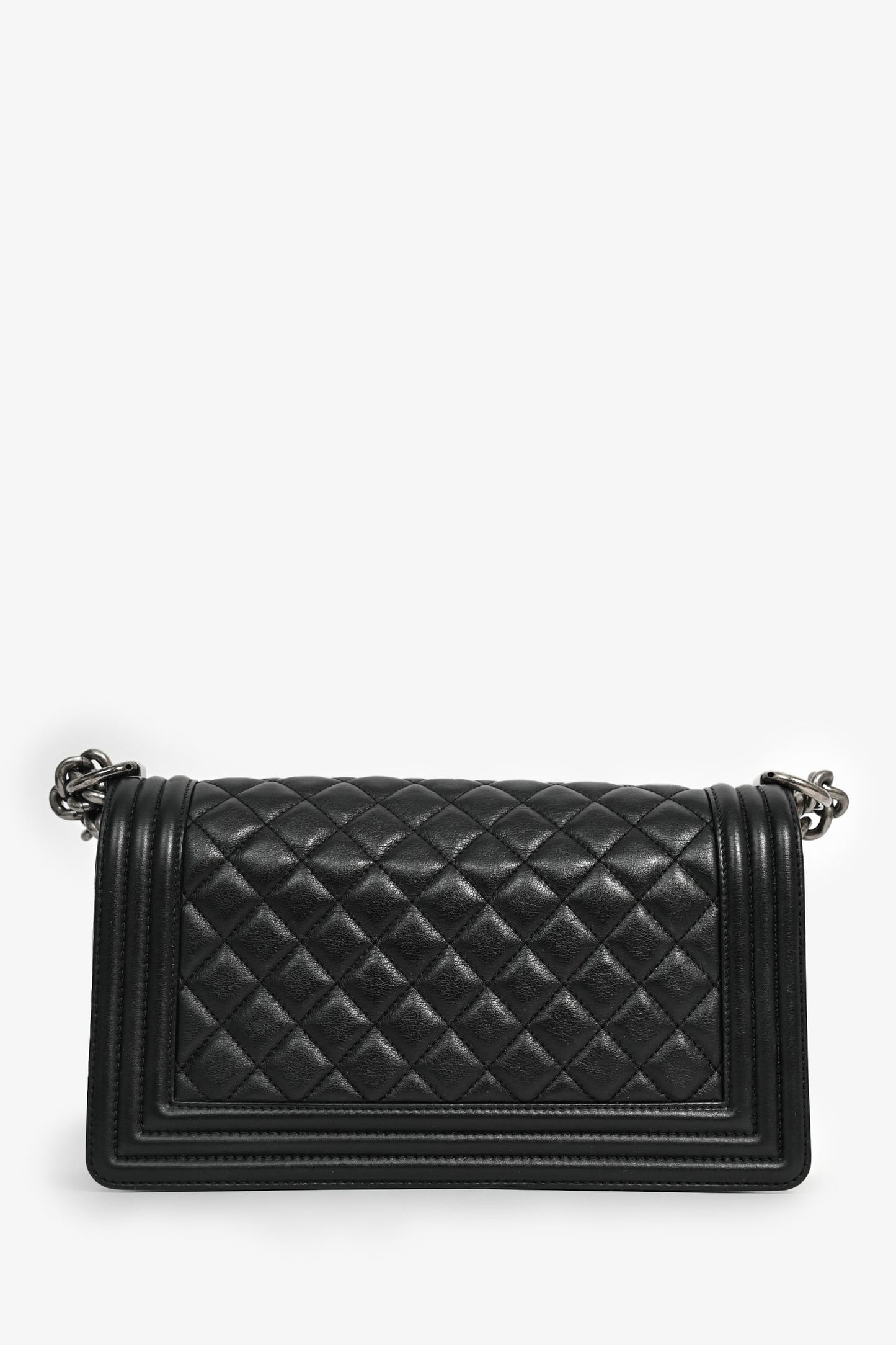 Chanel Black Leather Medium Boy Bag