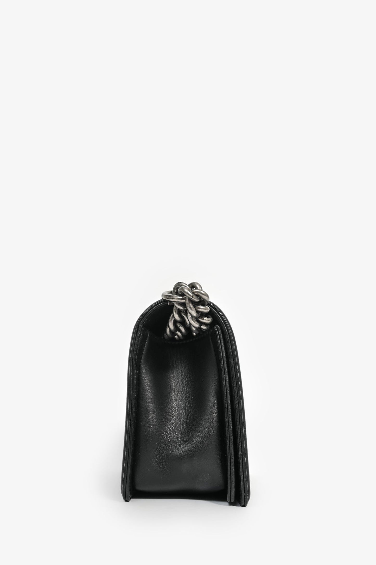 Chanel Black Leather Medium Boy Bag