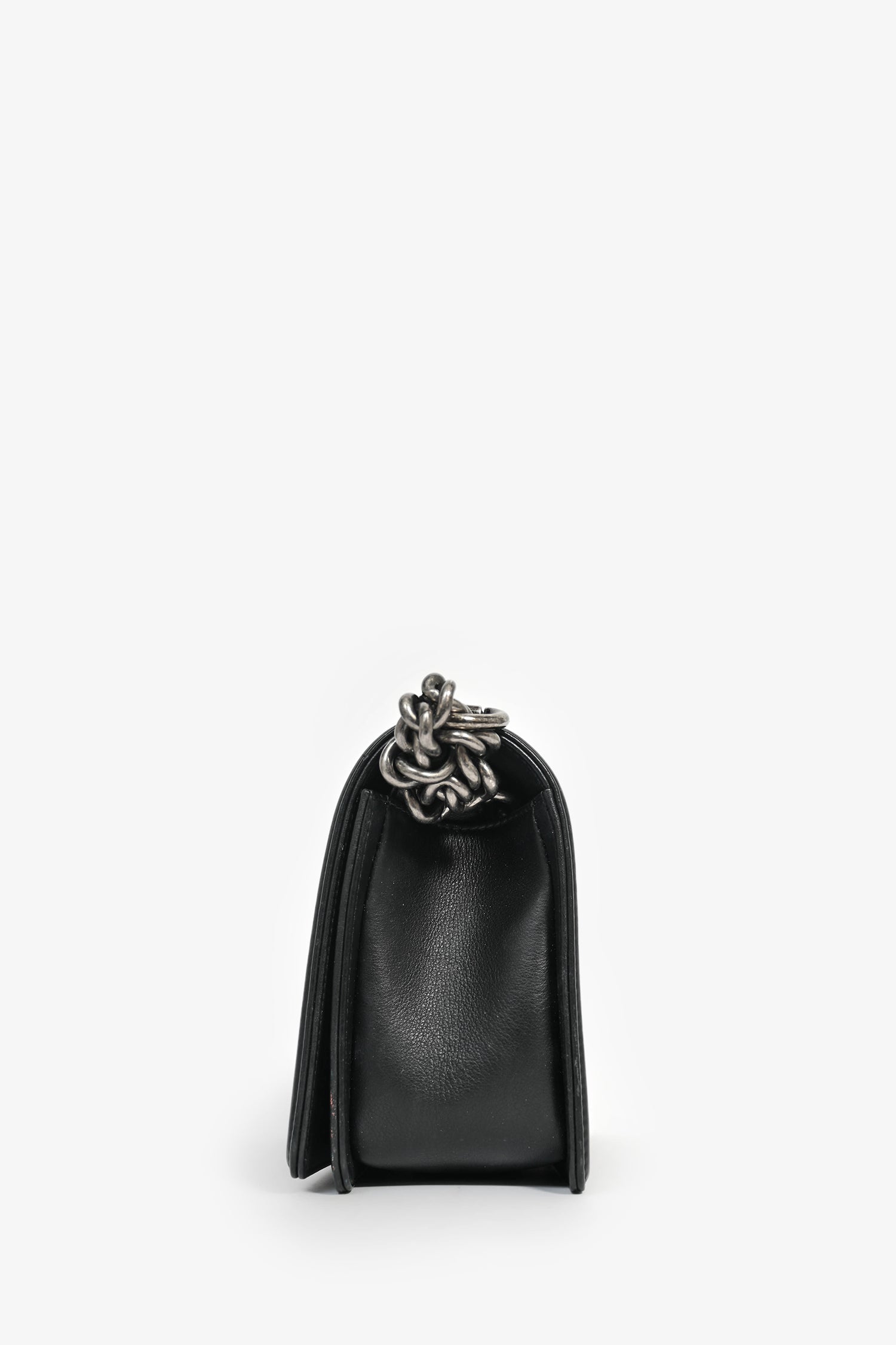 Chanel Black Leather Medium Boy Bag