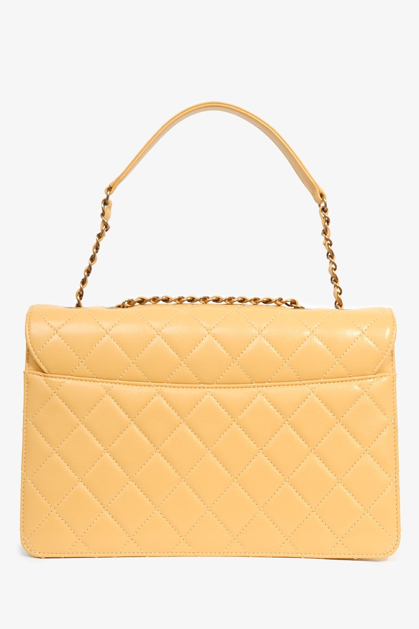 Chaneltm 2016 17 Yellow Quilted Leather Large Beauty Lock Chain Bag