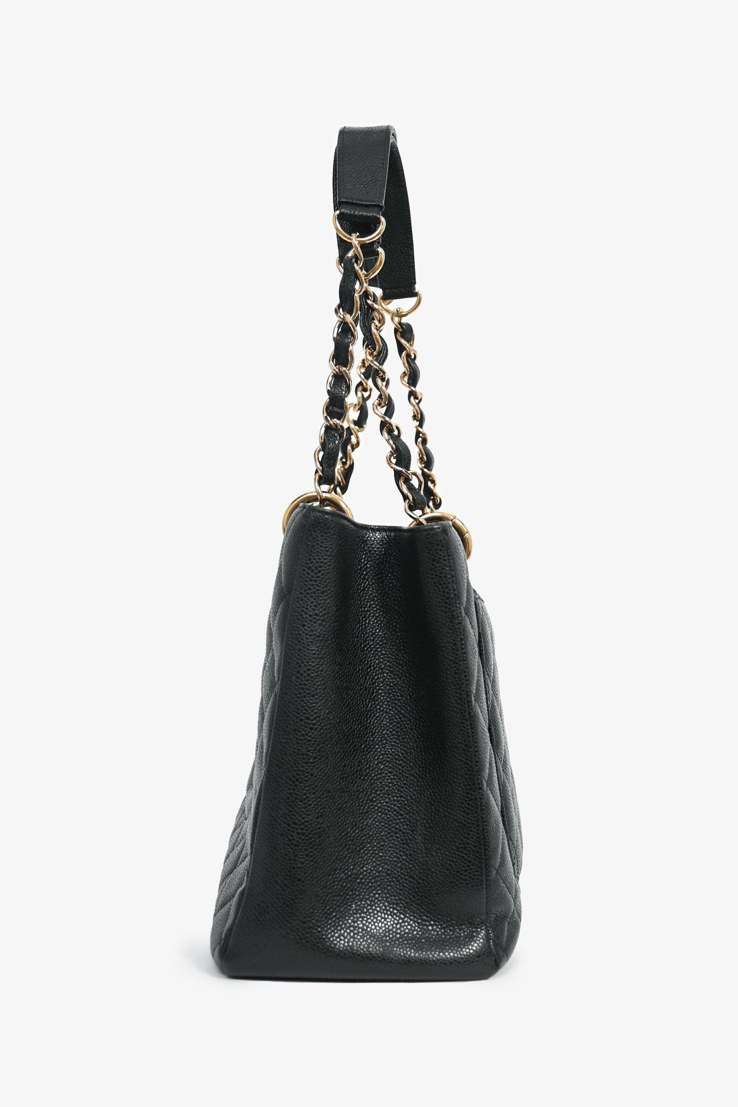Chanel™ -12 Black Caviar Leather Grand Shopping Tote Ghw