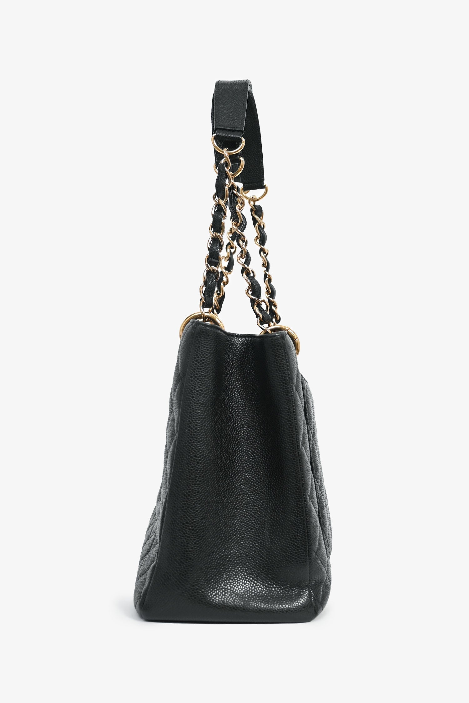 Chanel™ -12 Black Caviar Leather Grand Shopping Tote Ghw