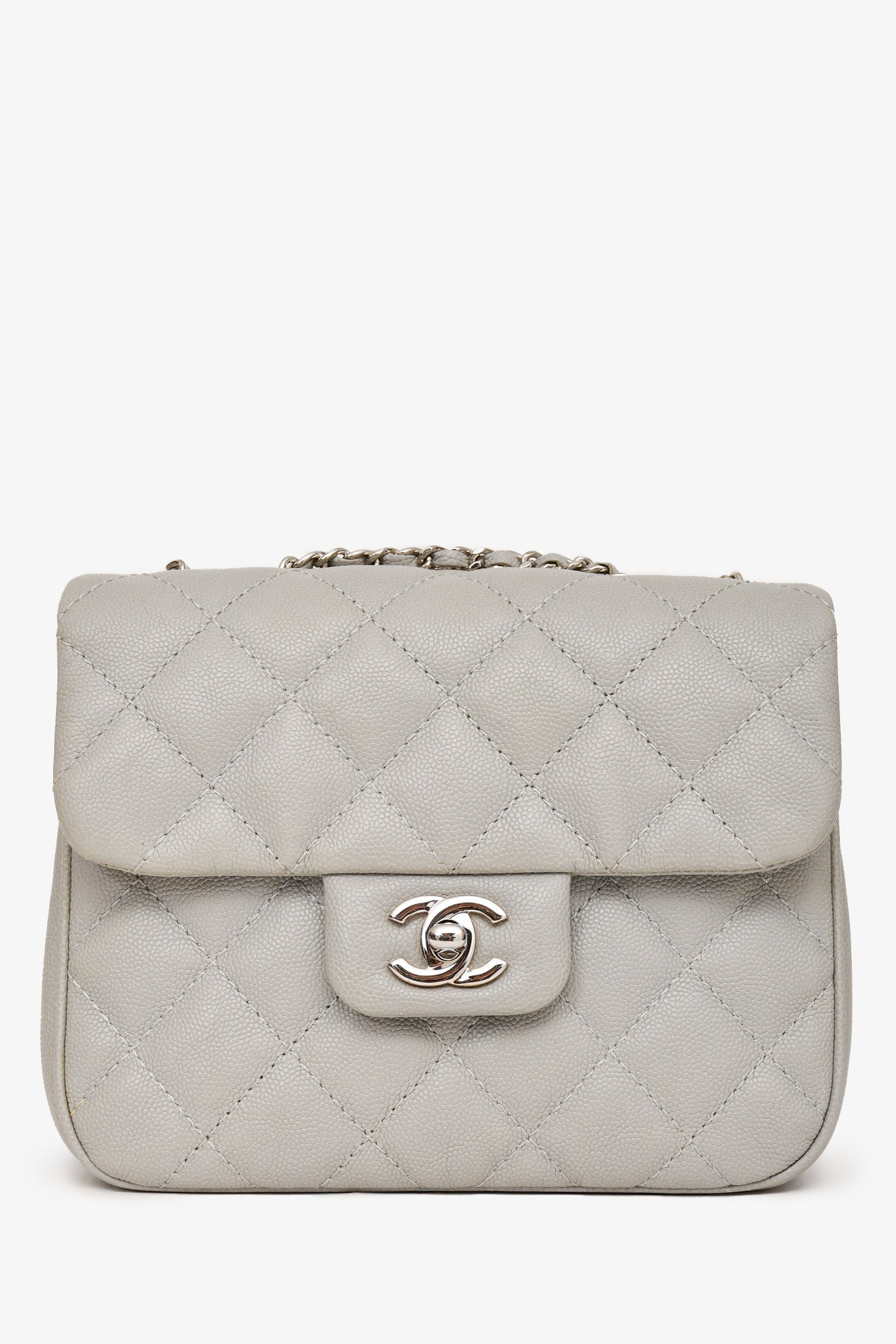 Chanel™ Light Grey Caviar Small Urban Companion Bag