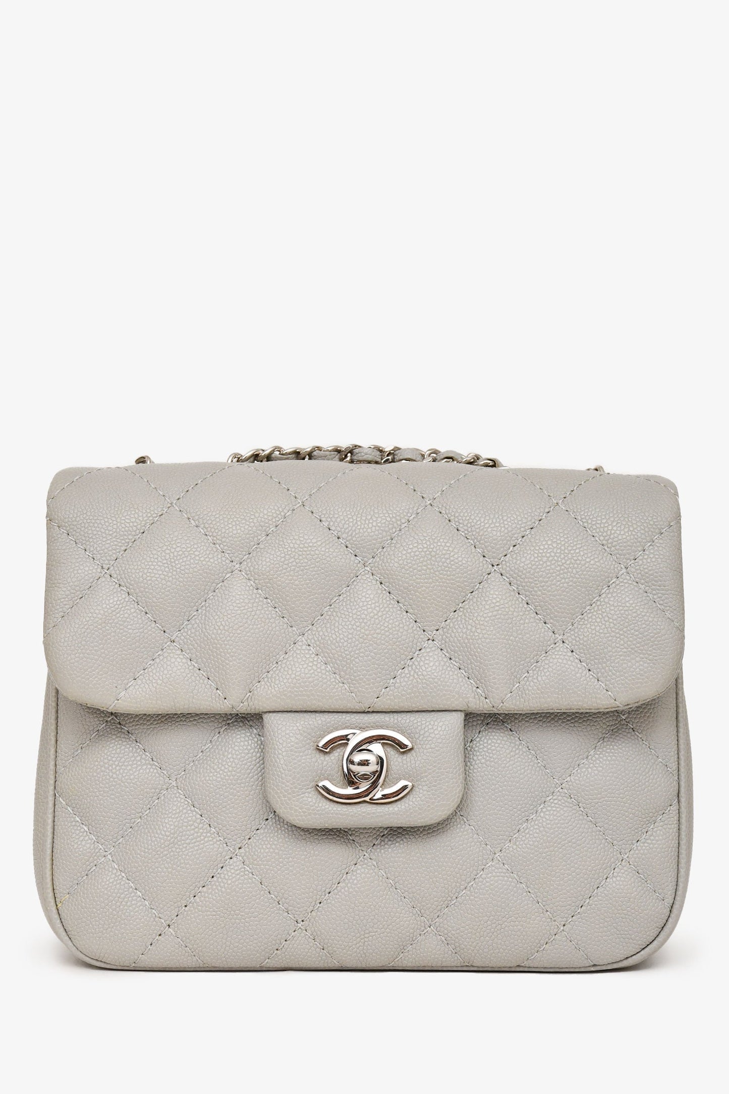 Chanel™ 2018 Light Grey Caviar Small Urban Companion Bag