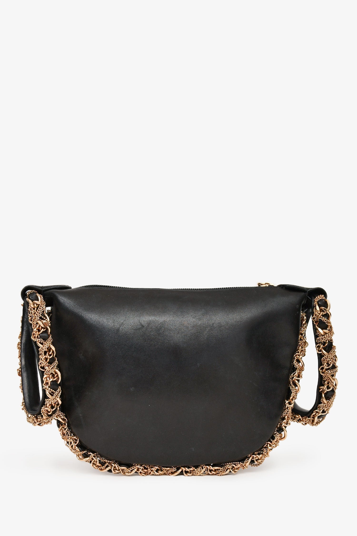 Chanel™ /13 Black Lambskin Twisted Chain Hobo Mini Handbag