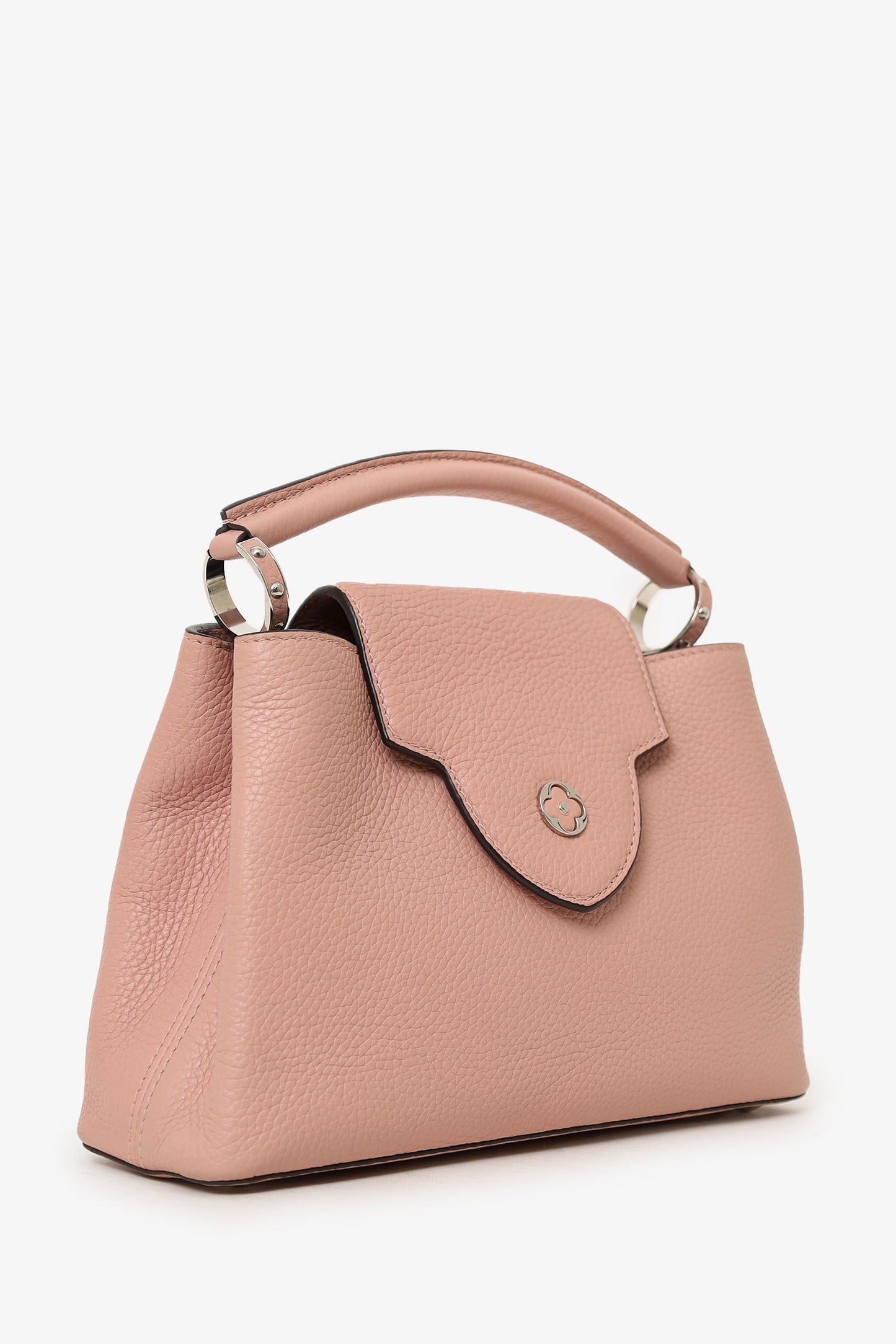 Louis Vuitton 2015 Pink Taurillon Capucines BB Top Handle Bag with Strap