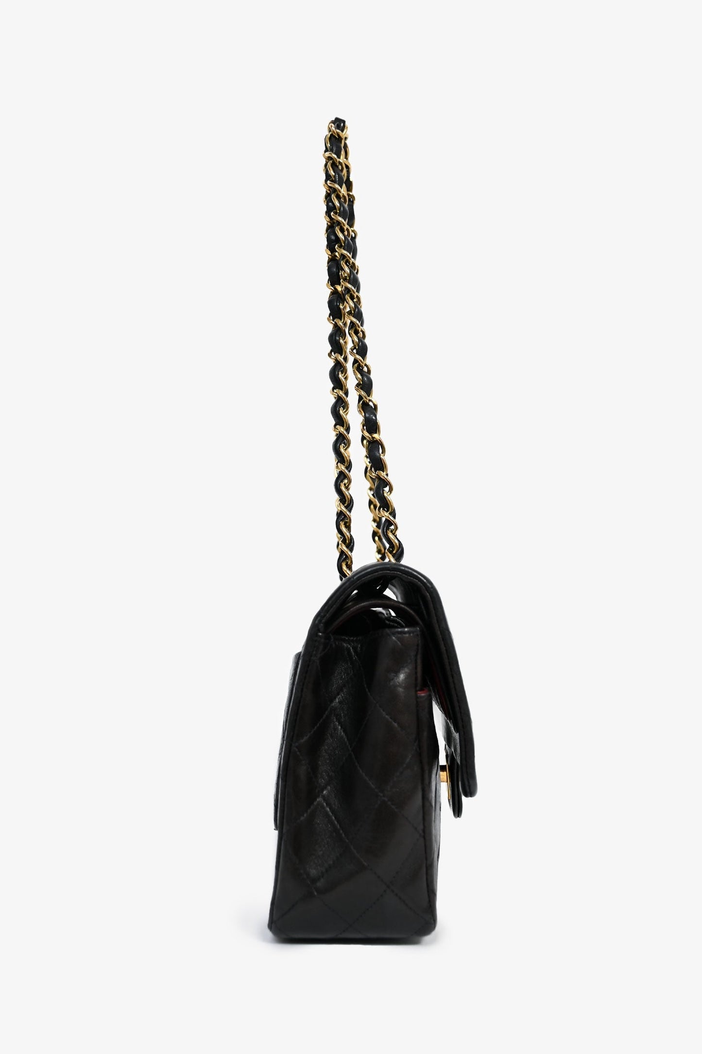 Chanel™ 1994-96 Black Lambskin Medium Double Flap 24KGHW