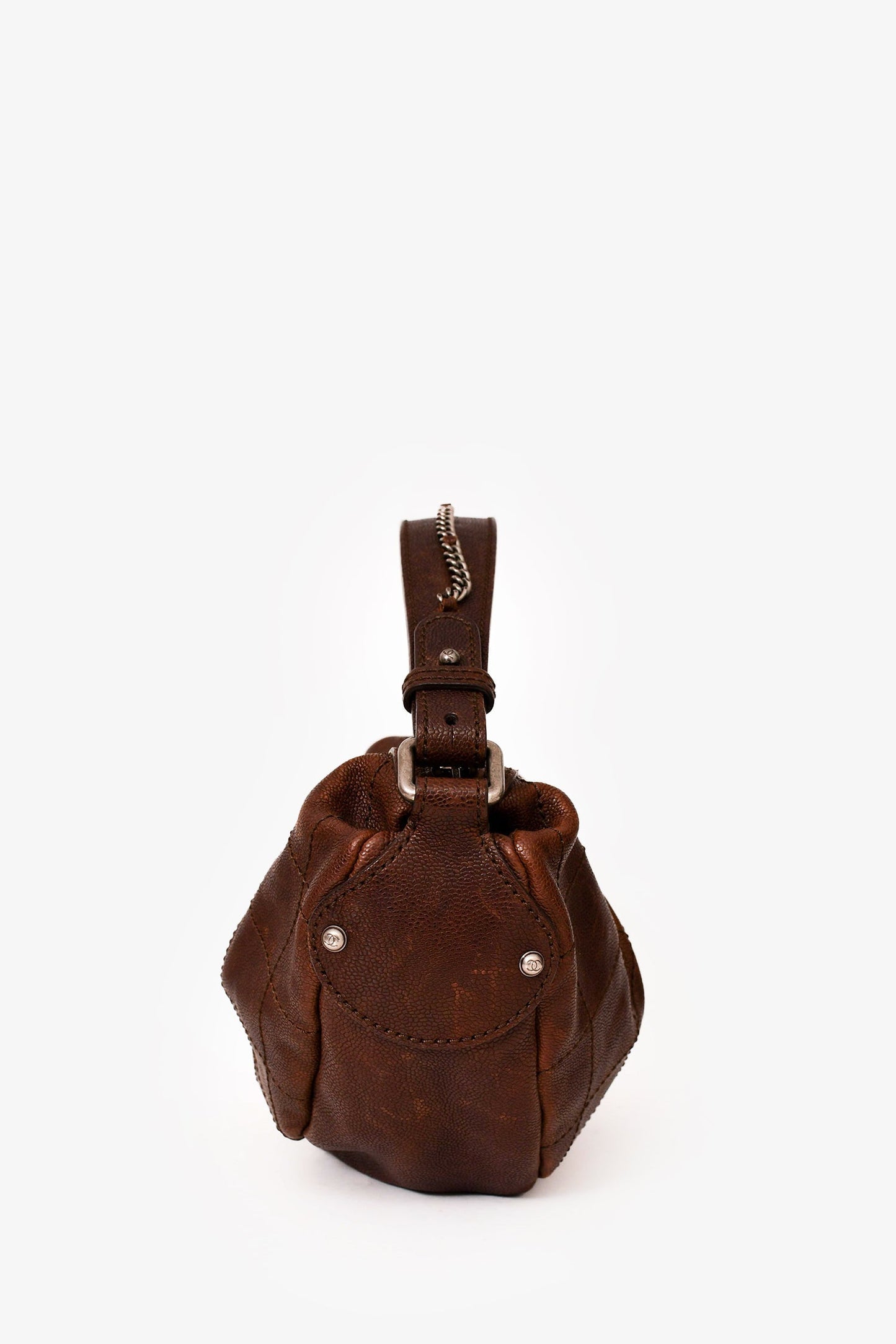 Chanel™ Brown Caviar Outdoor Ligne Small Hobo Bag