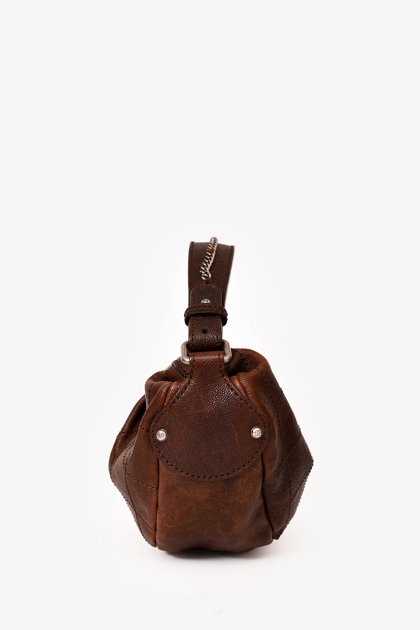 Chanel™ Brown Caviar Outdoor Ligne Small Hobo Bag