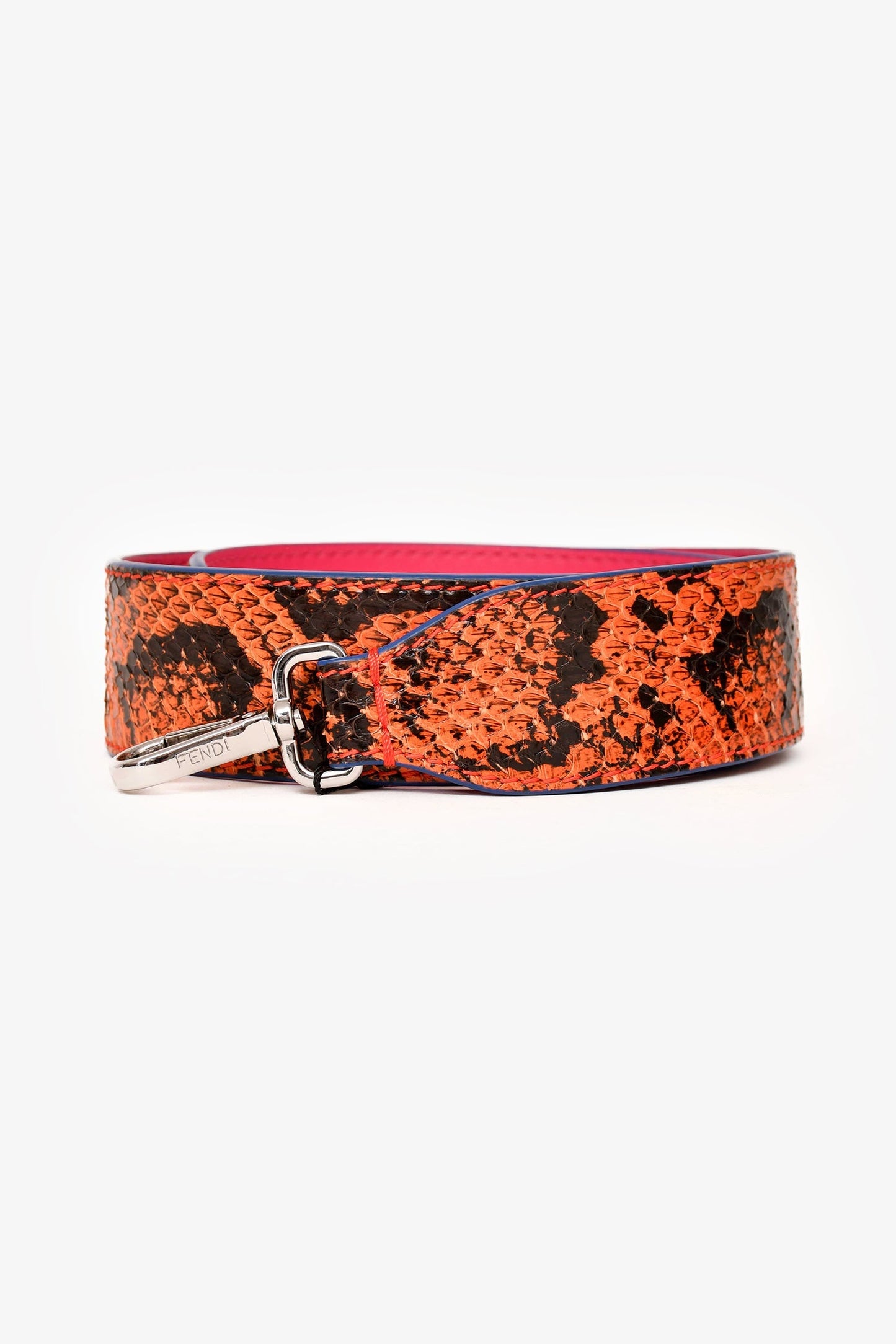 Fendi Handbag Bag Strap Leather Python Pink