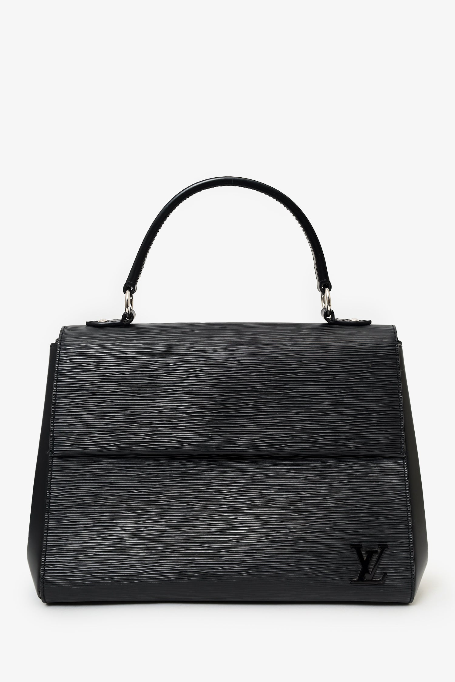Louis Vuitton 2019 Black Epi Leather Cluny MM Top Handle Bag with Strap