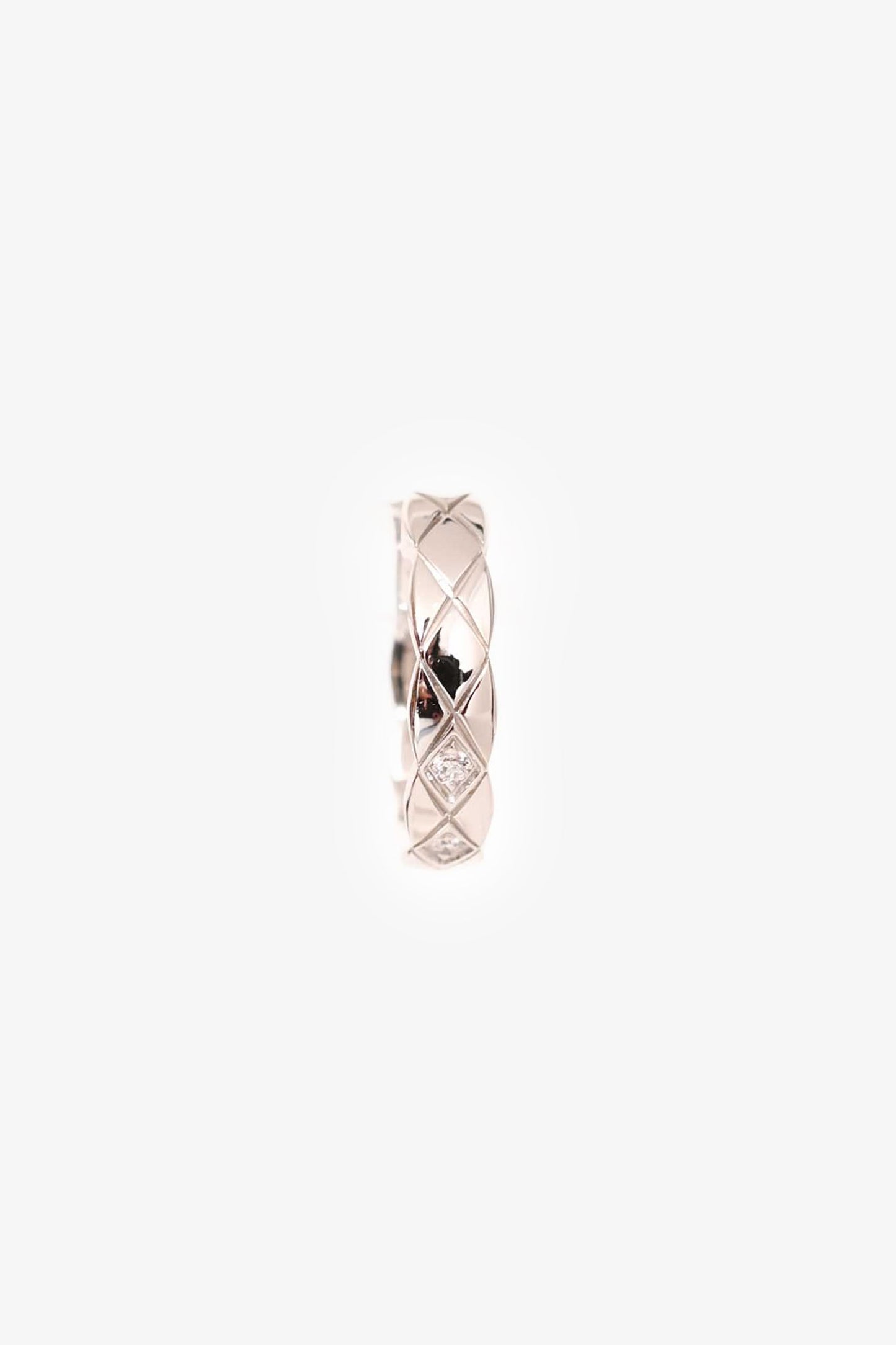 Chanel™ 18K White Gold Diamond Set Coco Crush Single Ear Cuff