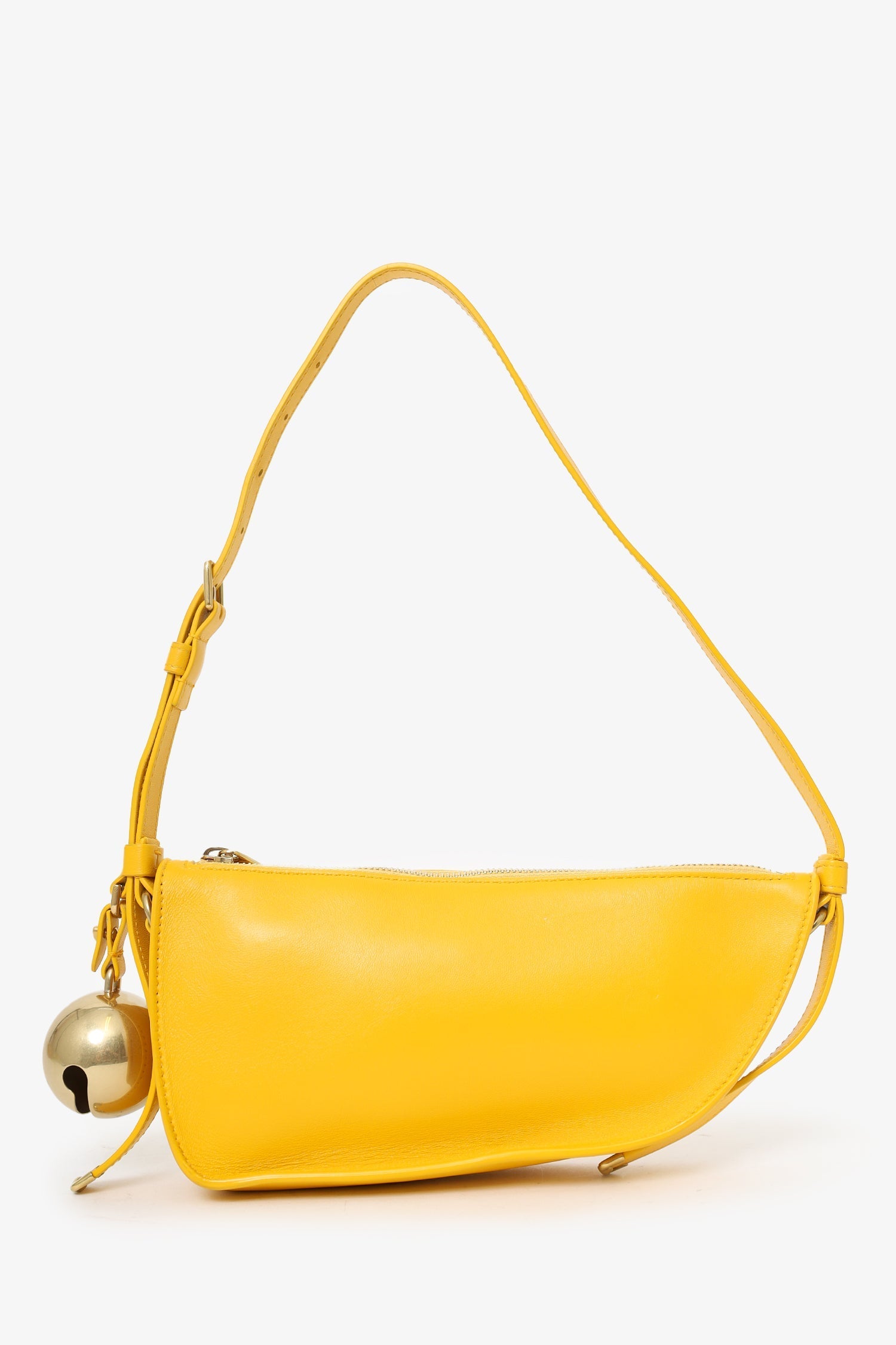 Burberry Bell Shield Sling Bag Leather Yellow Crossbody Bag