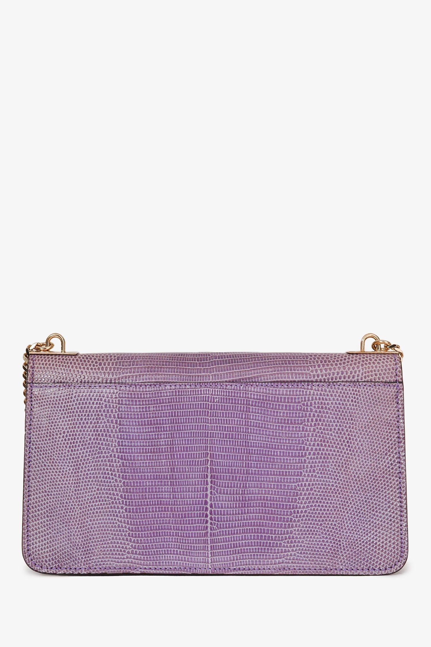 Gucci Purple Lizard Leather 1973 East West Chain Bag