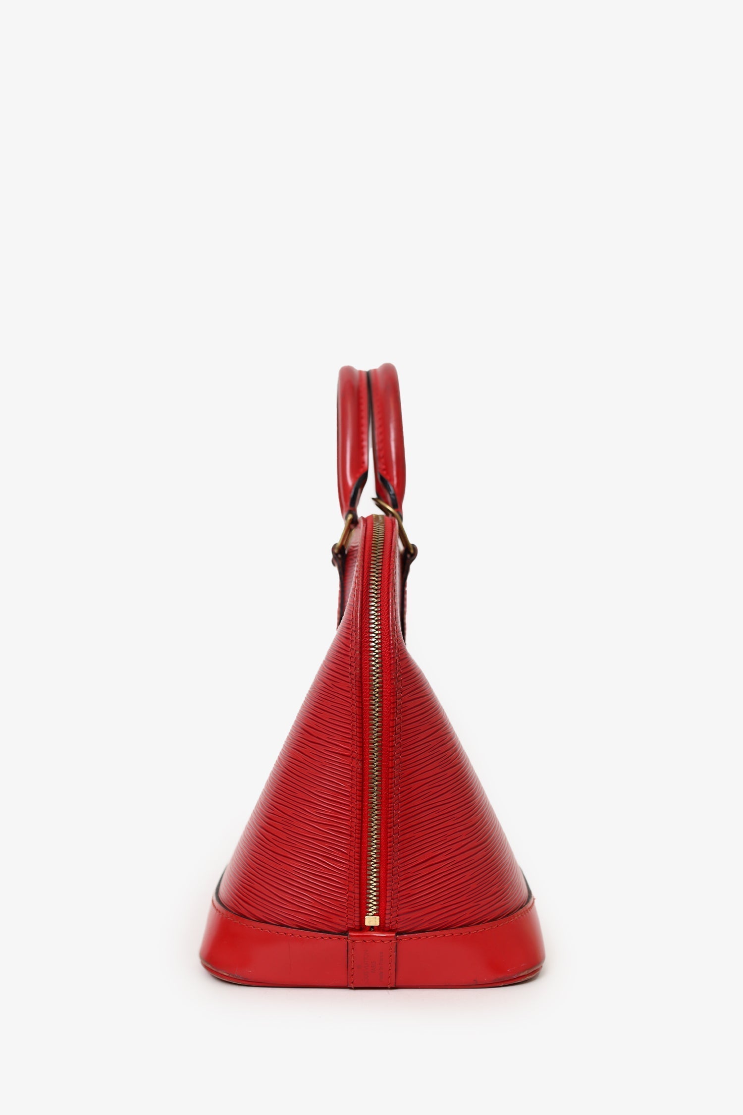 Louis Vuitton 2002 Red Epi Leather Alma PM Top Handle (As Is)