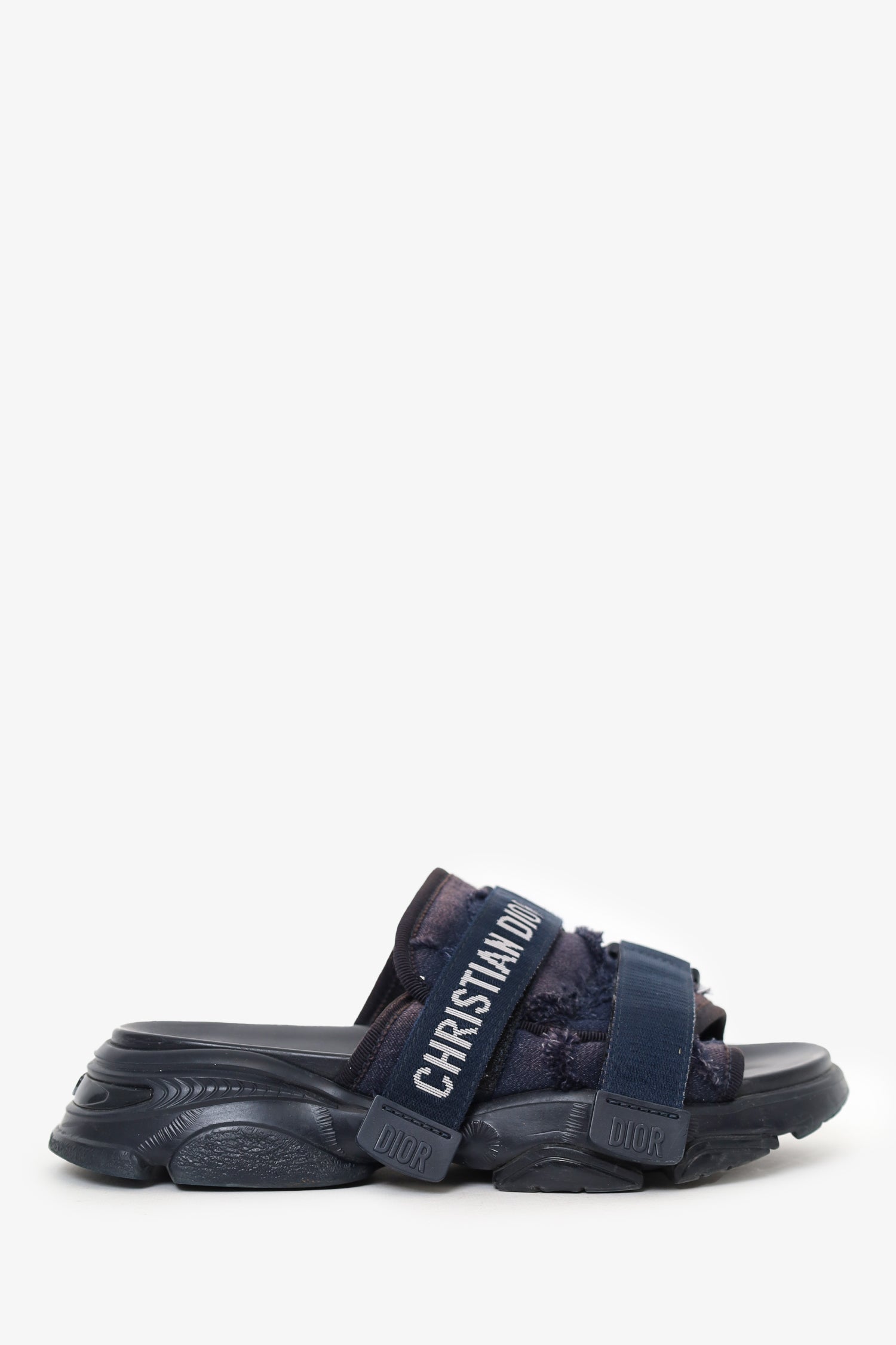Dior Handbag Christian J'A Velcro Slides Navy Shoes