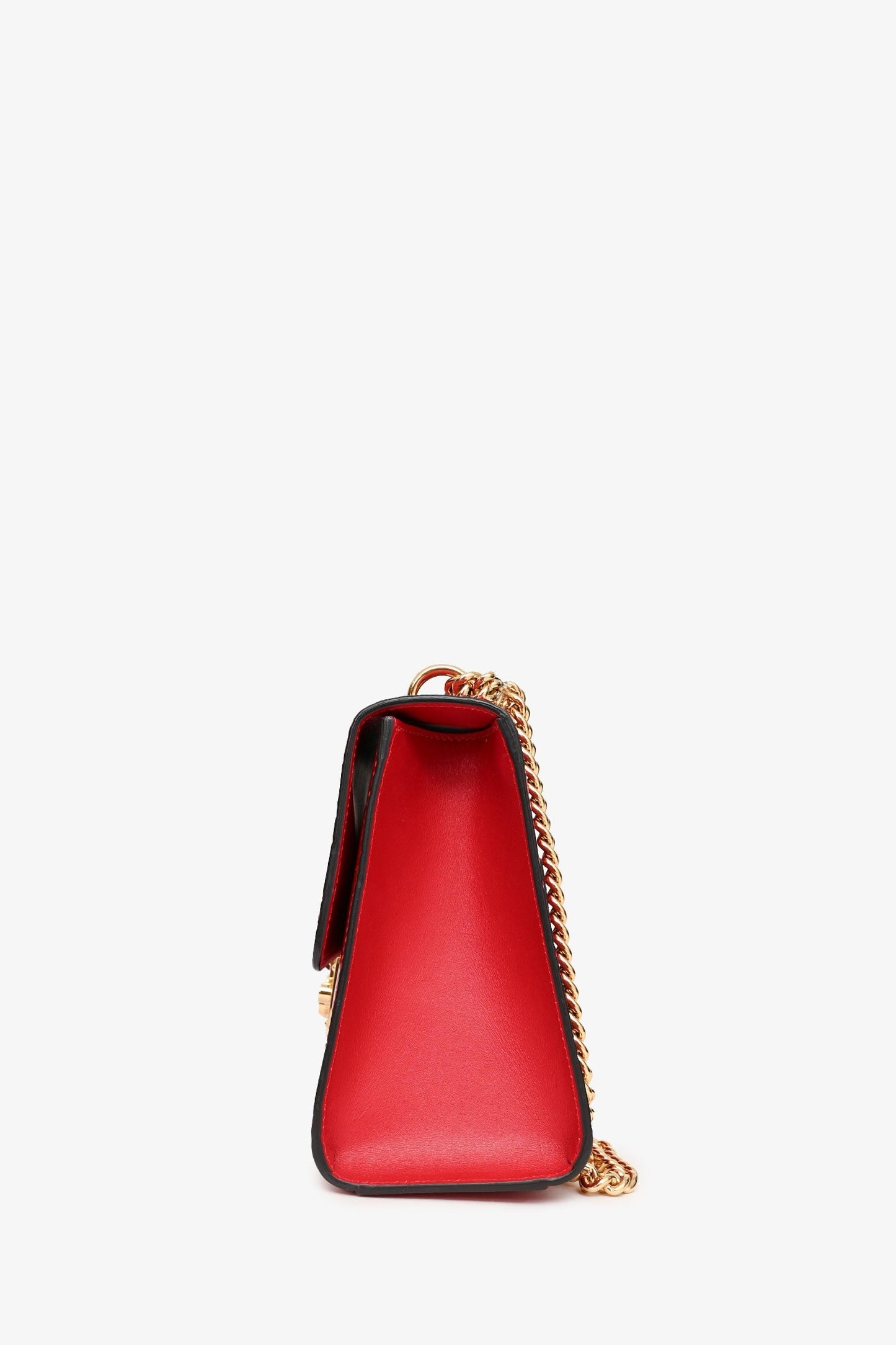 Gucci Red Guccissima Leather Padlock Shoulder Bag