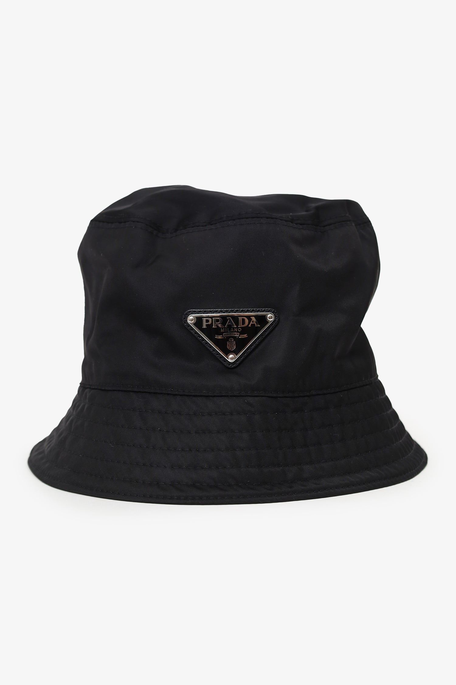 Prada Bag Hat Nylon Black Bucket Bucket Bag Hat Size S