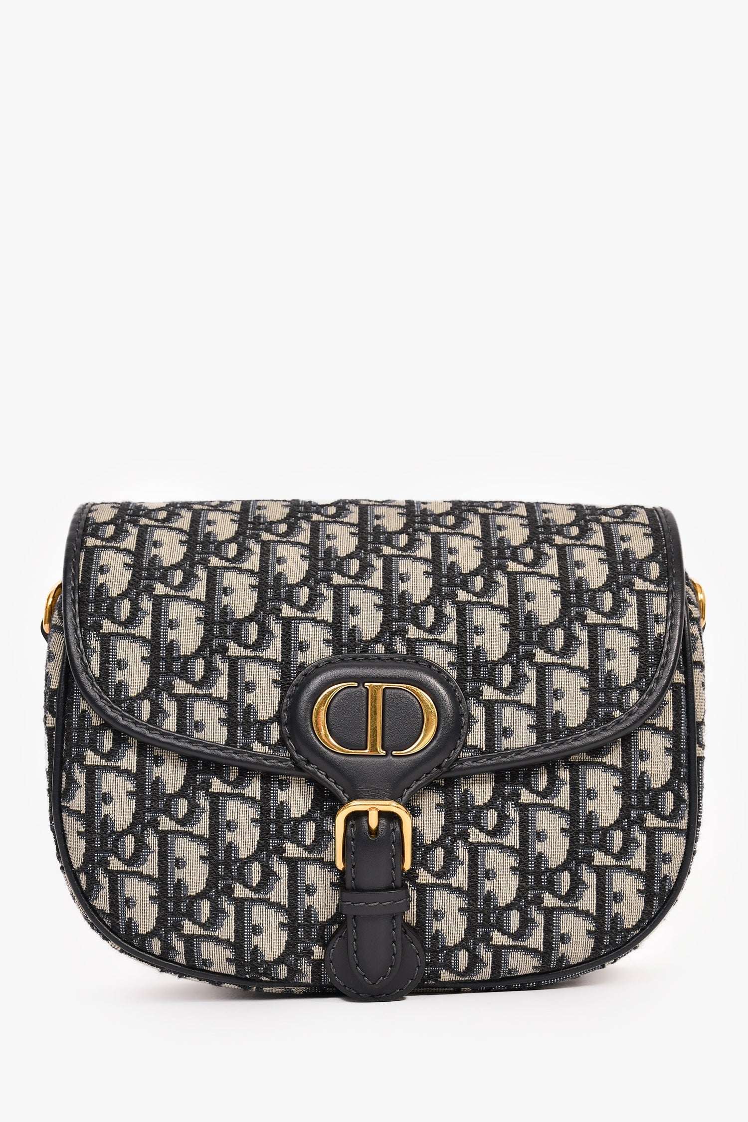 Dior Shoulder Bag Christian Oblique Bobby Bag Blue Medium