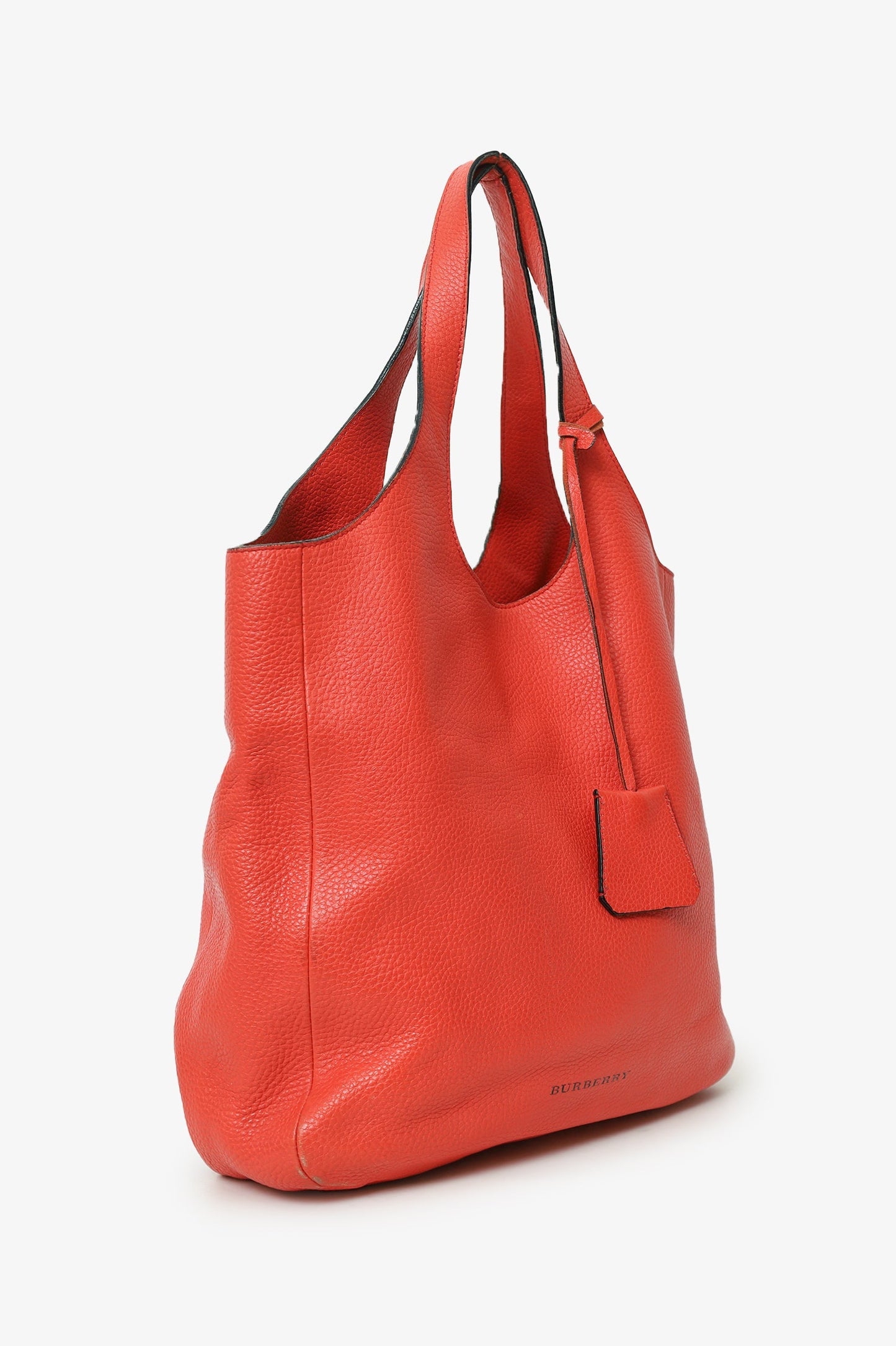 Burberry Hobo Shoulder Bag Leather Red