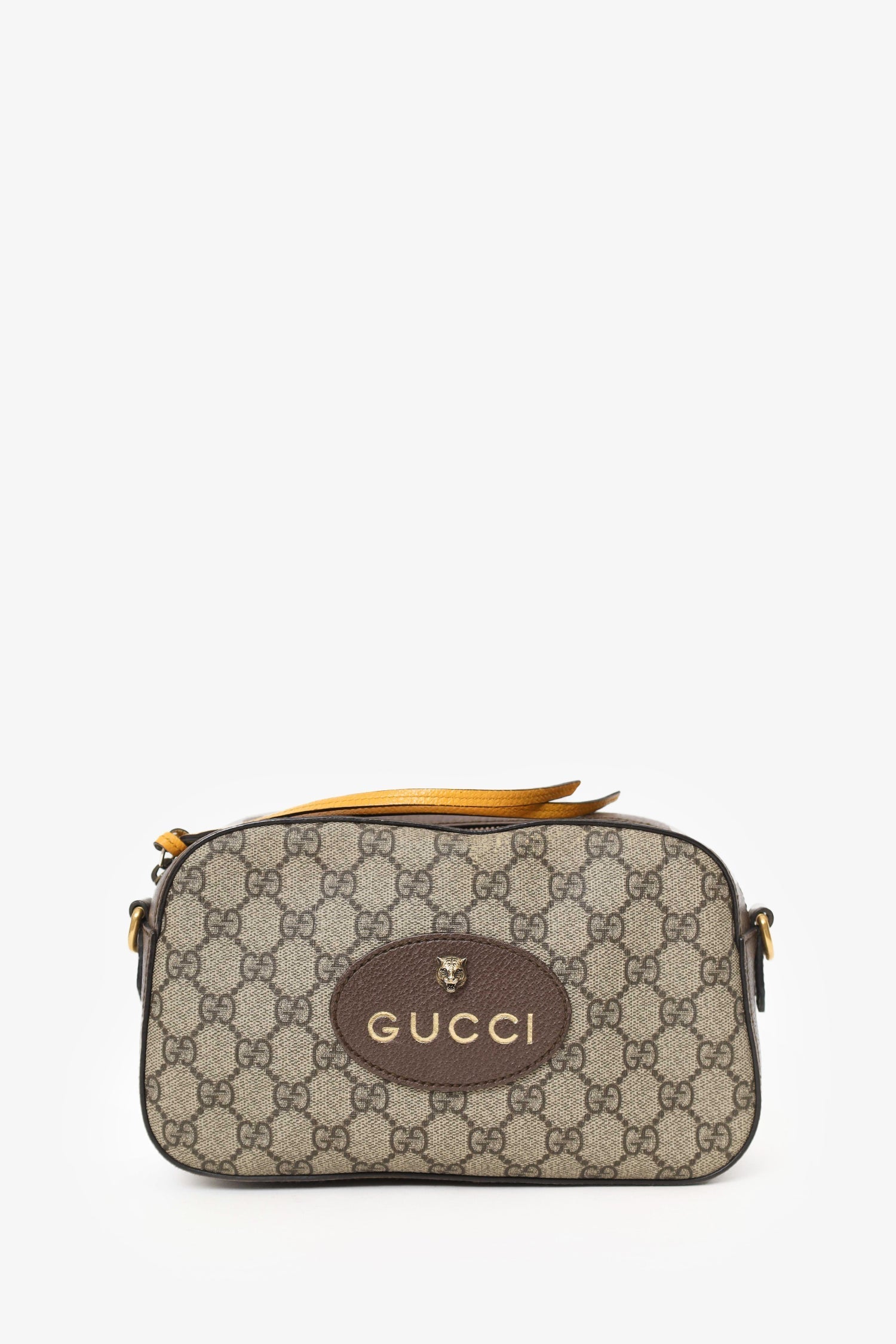 Gucci Brown Neo Messenger Bag With Web Strap
