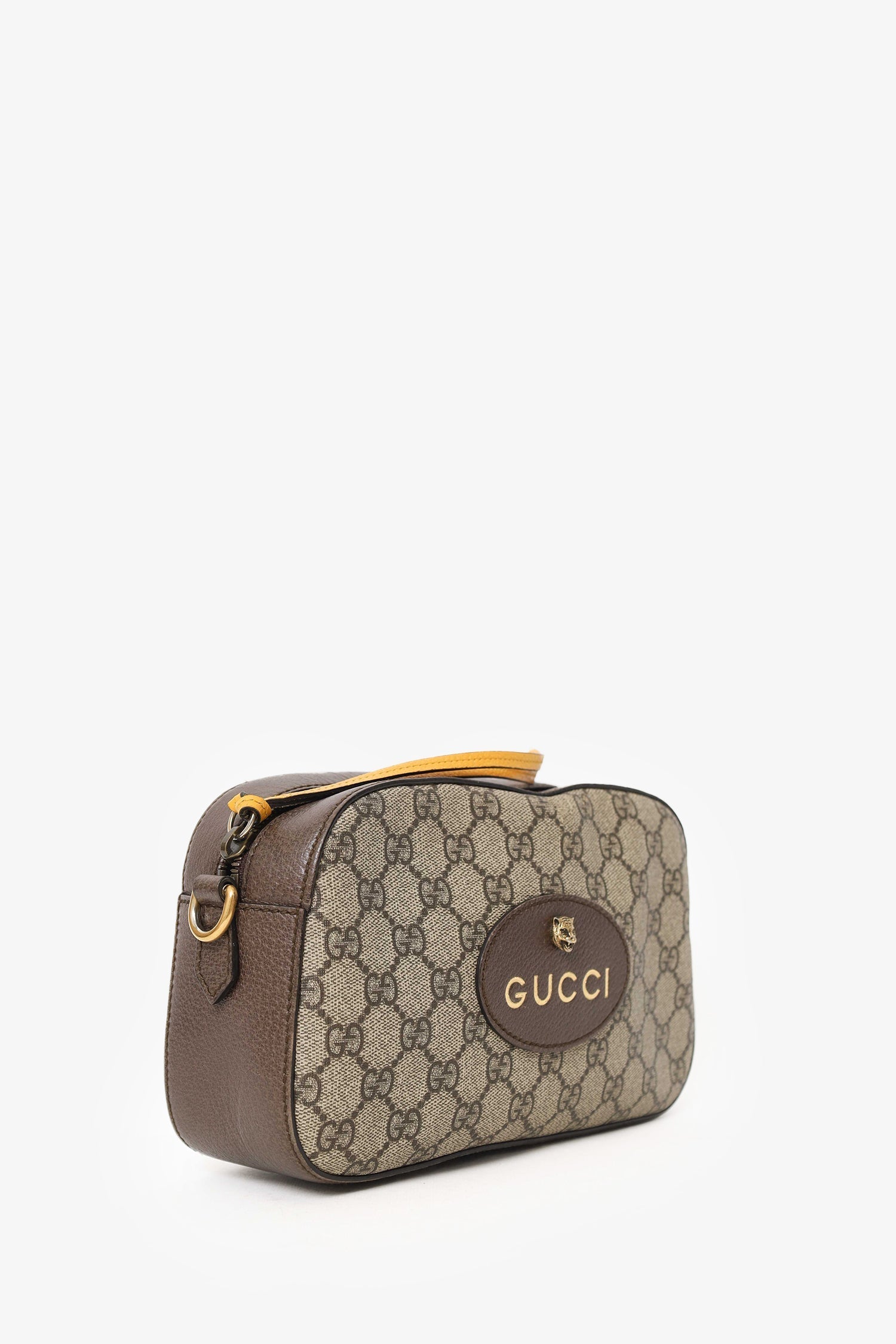 Gucci Brown Neo Messenger Bag With Web Strap