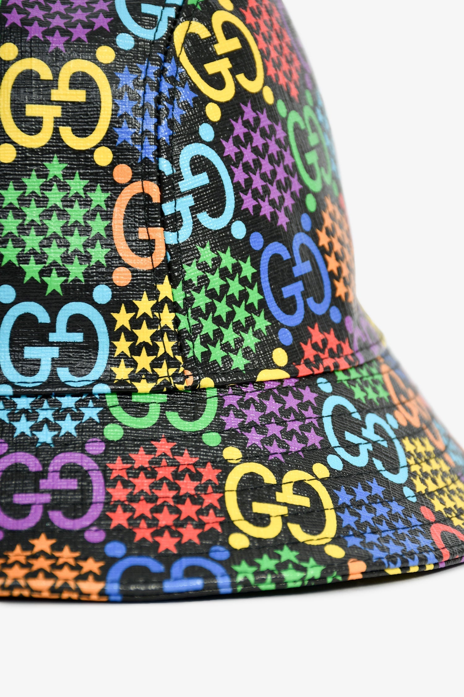 Gucci Black/Multicolour GG Bucket Hat Size L
