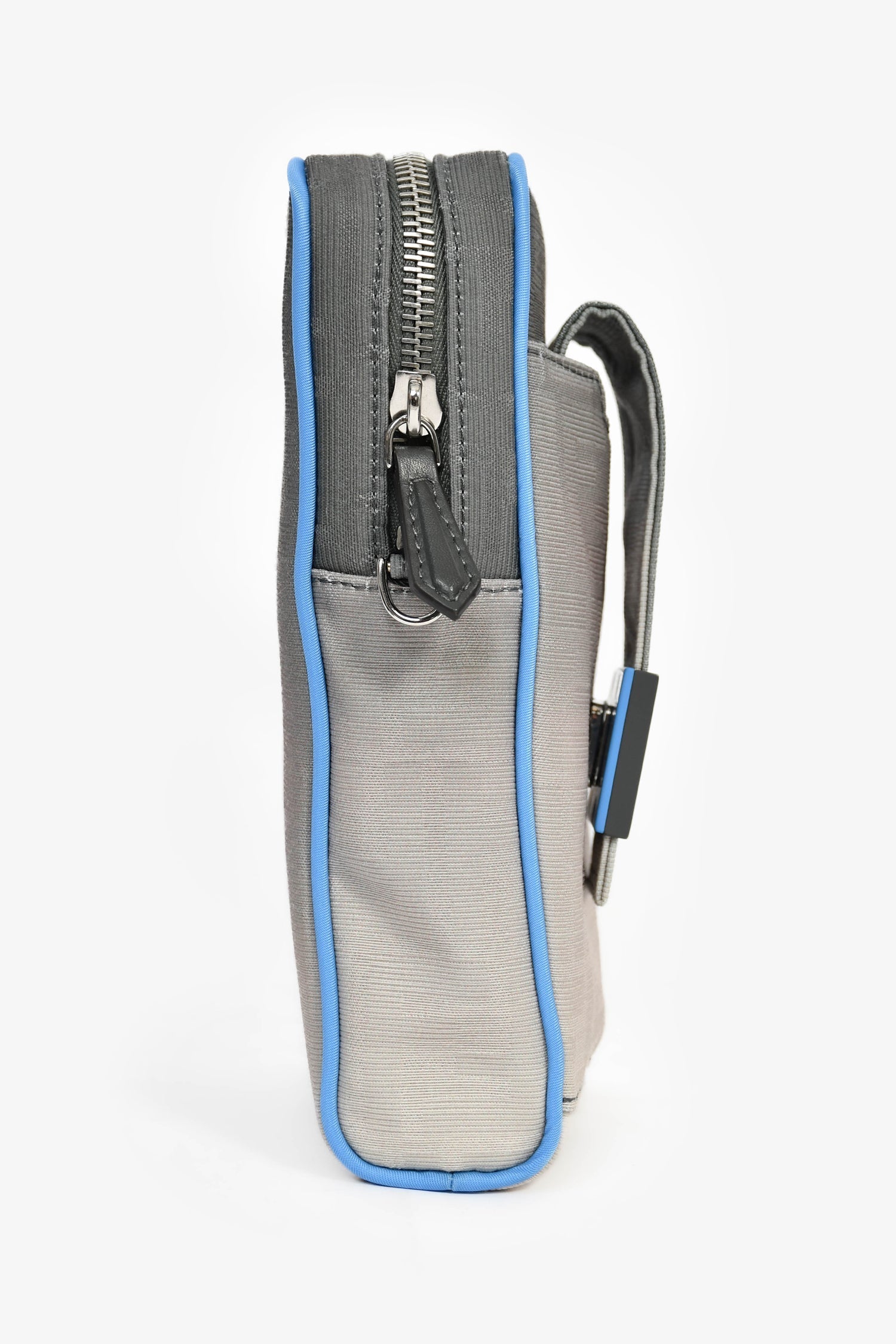 Fendi Grey Ombre Trim Vertical Crossbody Canvas Blue Gray Crossbody Bag