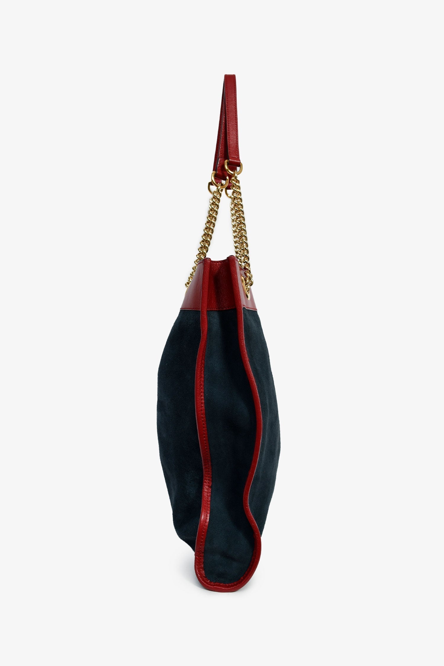 Gucci Navy Suede Raja Tiger Head Tote Bag