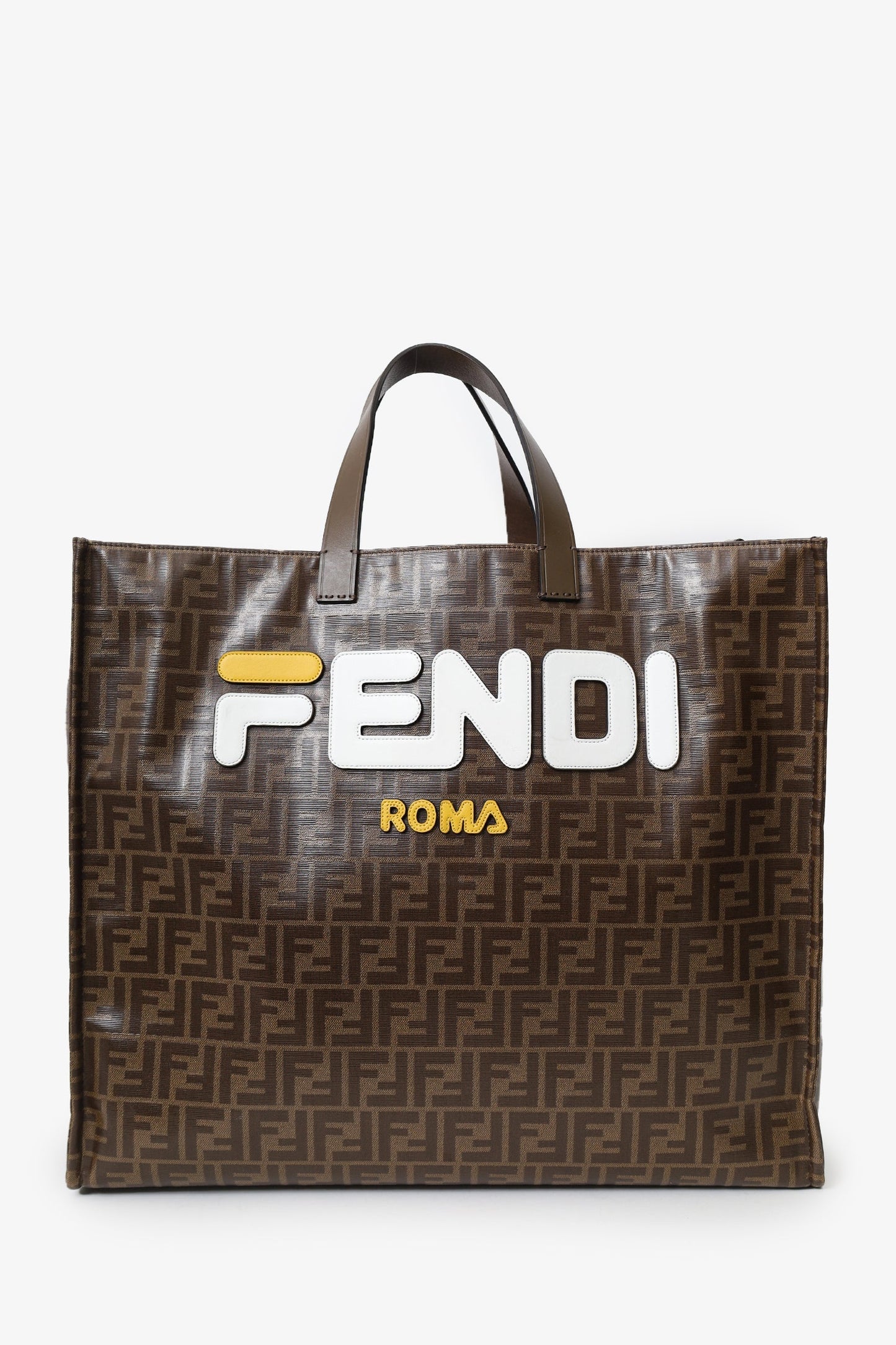 Fendi Ff Tote Bag Monogram Brown Large