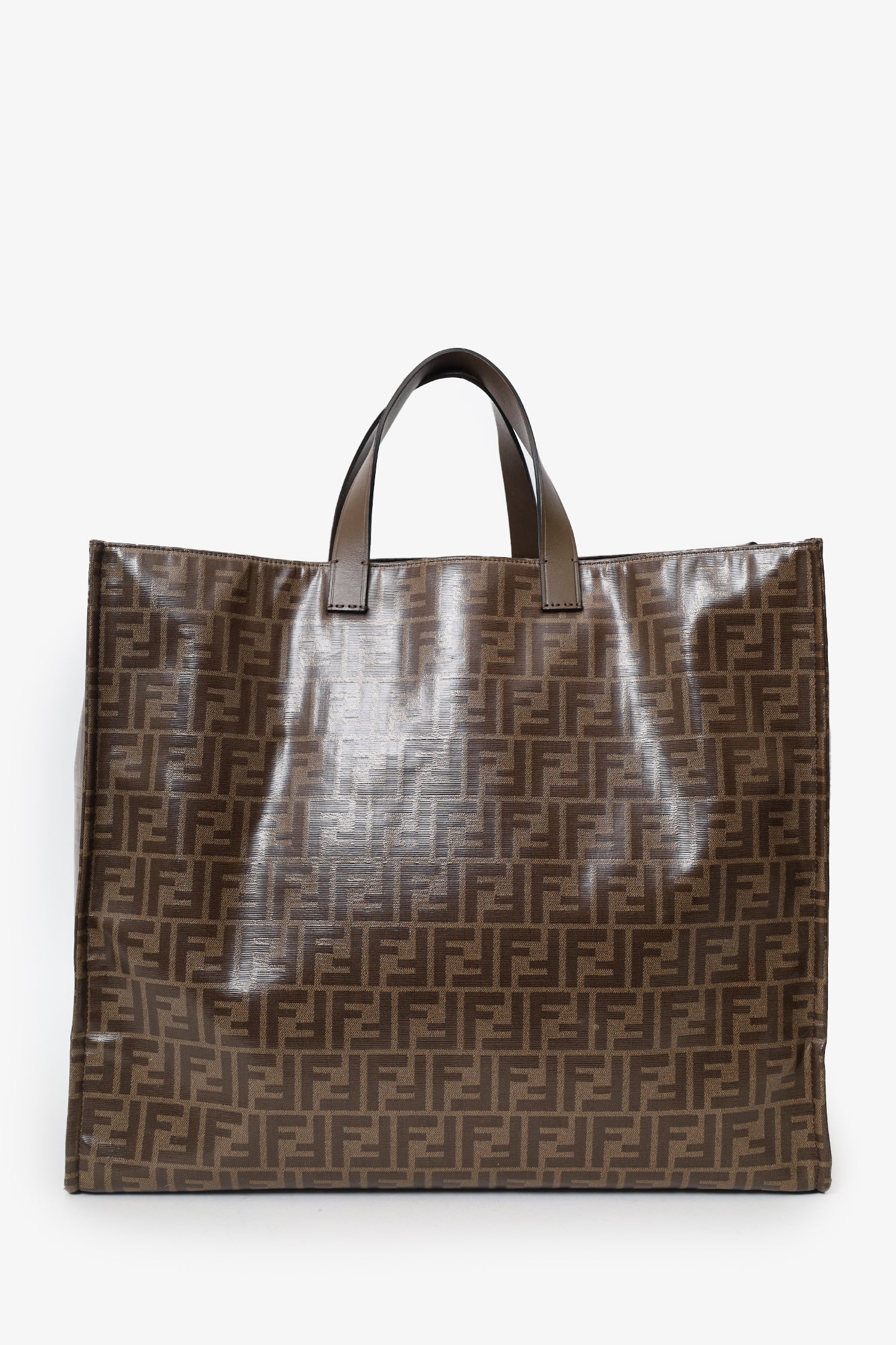 Fendi Ff Tote Bag Monogram Brown Large