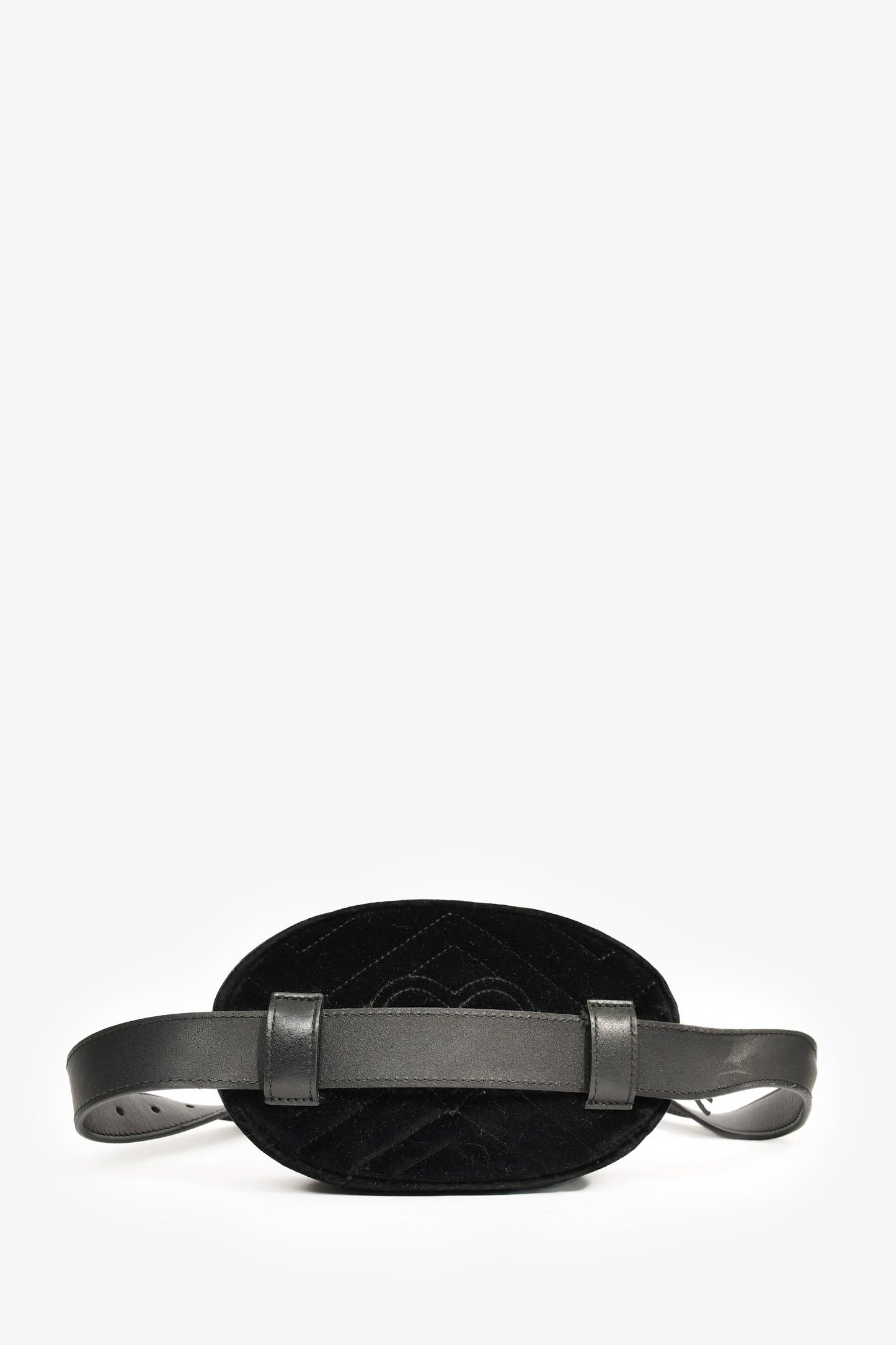 Gucci Black Velvet GG Marmont Belt Bag
