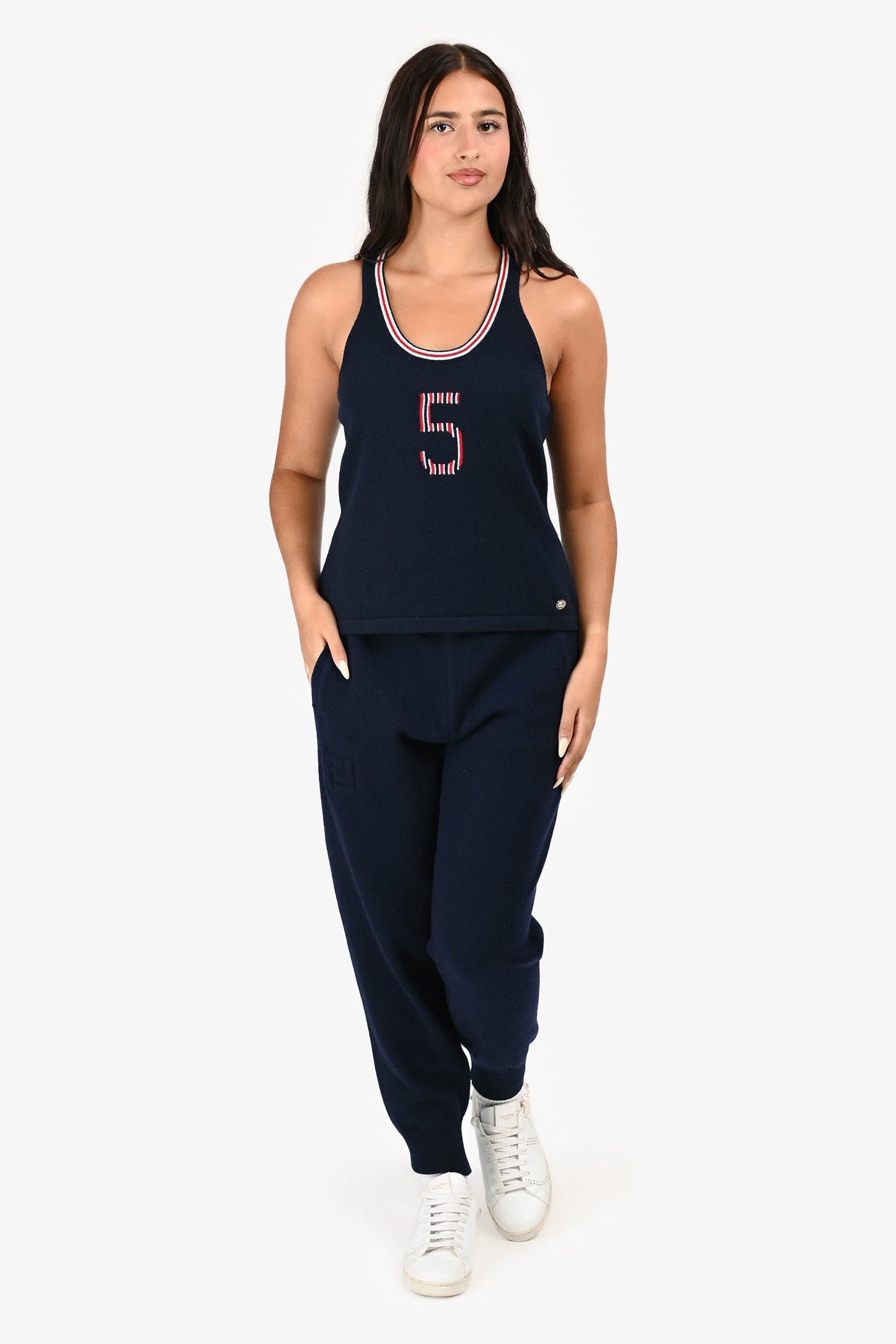 Fendi Handbag Cashmere Sweatpants Navy