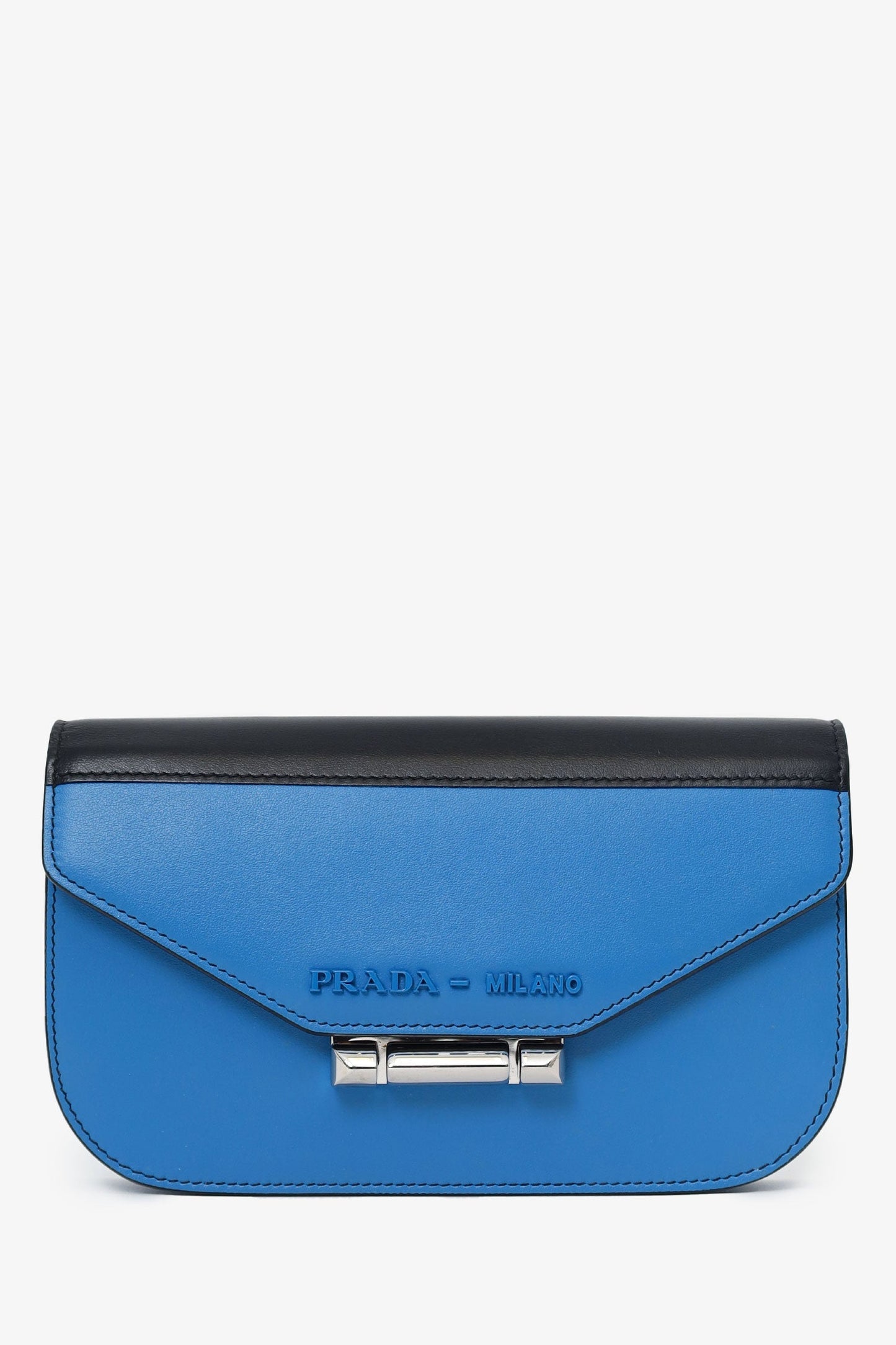 Prada Crossbody Bag 'Sybille' Leather Black Blue