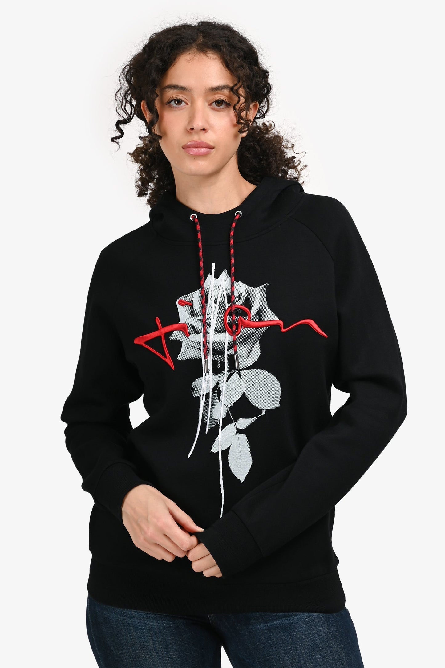 Dior Handbag Christian Rose Hoodie Black Red