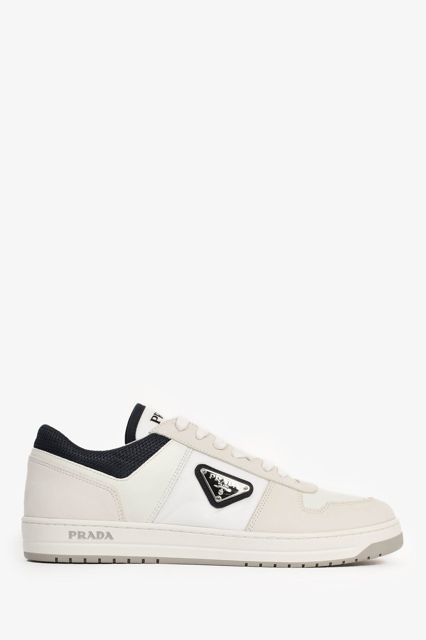Prada Handbag Re- Sneakers Suede Nylon White Shoes