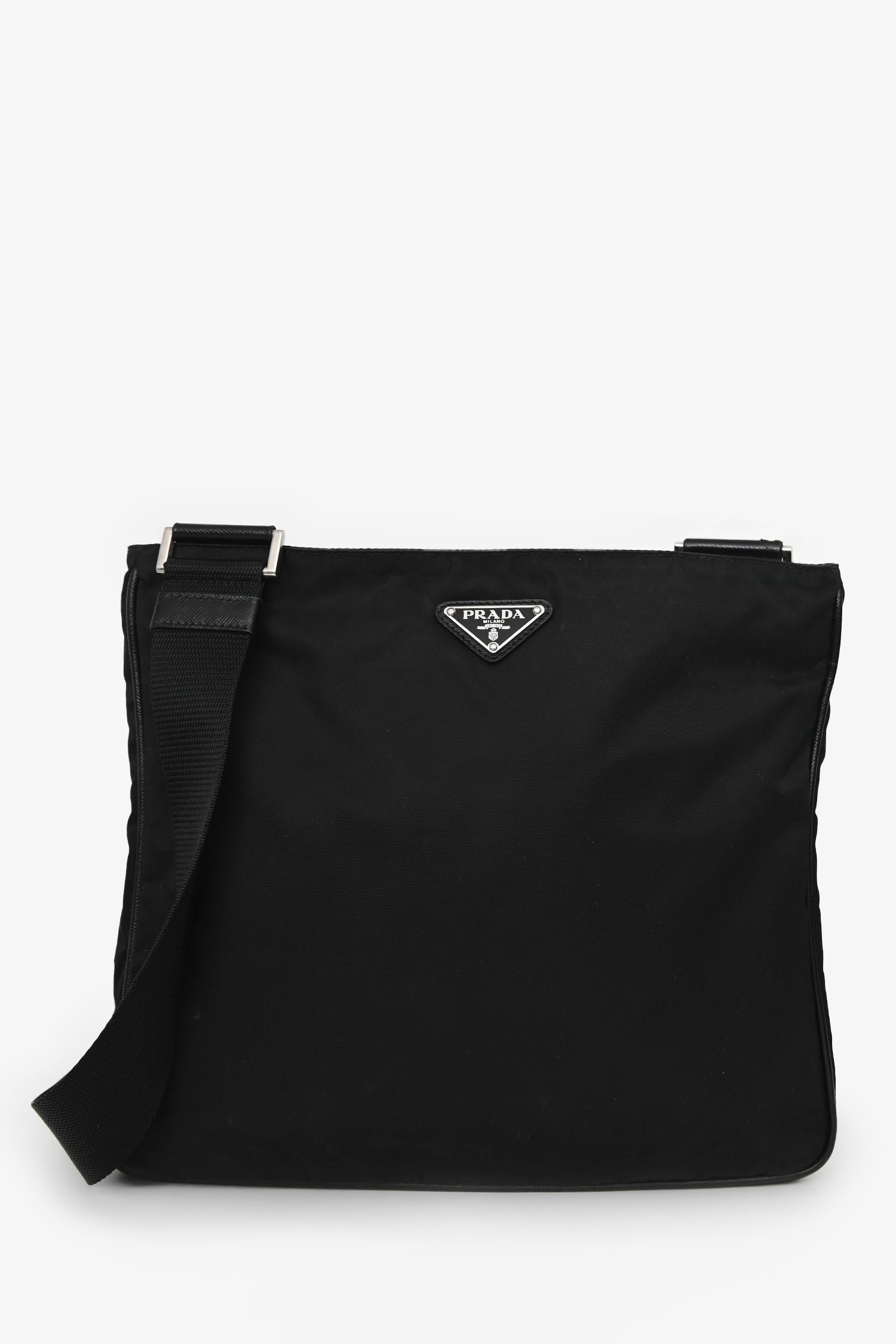 Prada Crossbody Bag Messenger Bag Nylon Black Nylon Messenger Bag