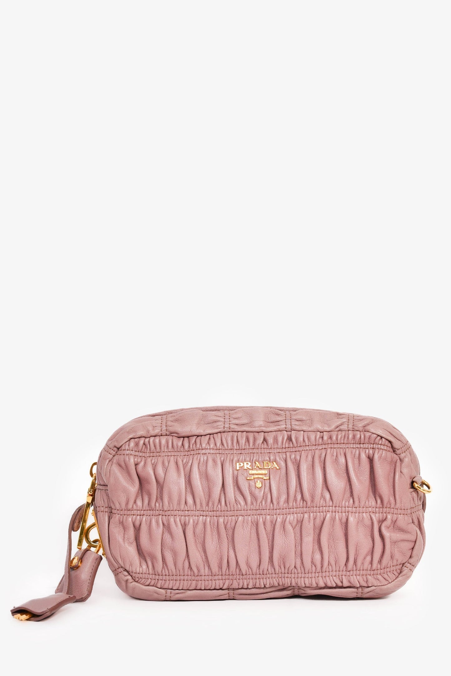 Prada Crossbody Bag Mauve Nappa Gaufre Leather