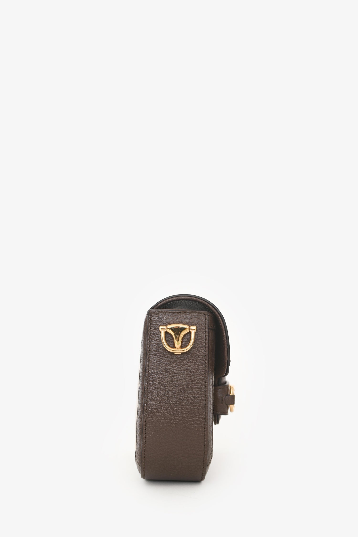 Gucci Brown Canvas/Leather GG Supreme Horsebit 1955 Shoulder Bag with Web Strap