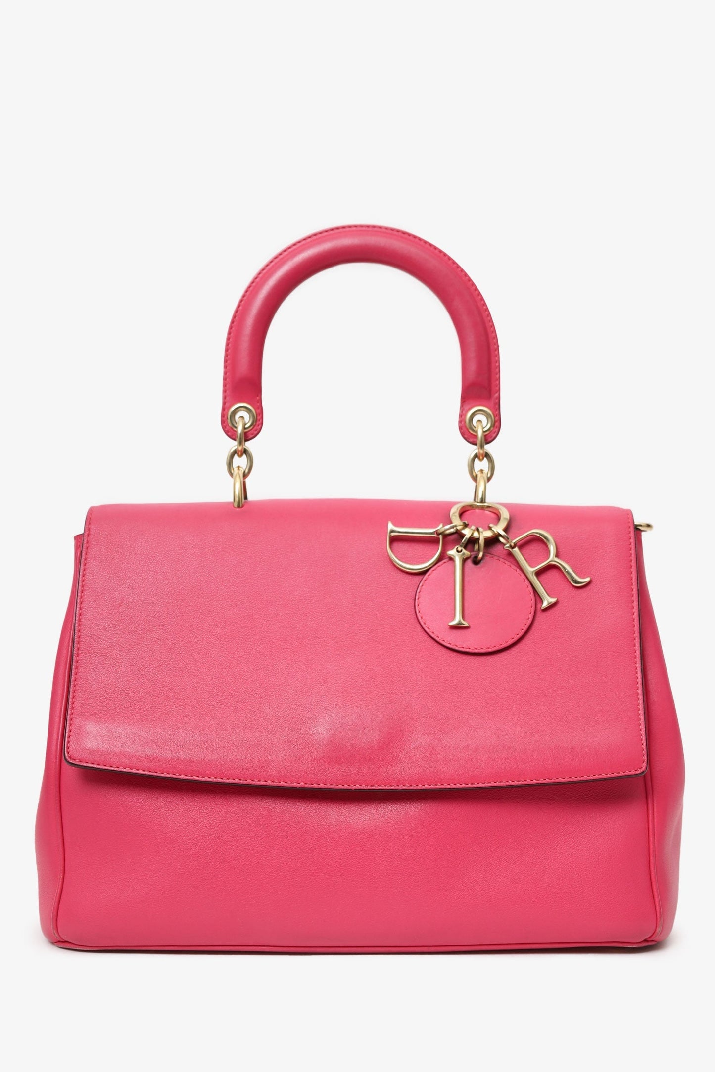 Dior Handbag Christian 'Be ' With Strap Leather Pink Top Handle