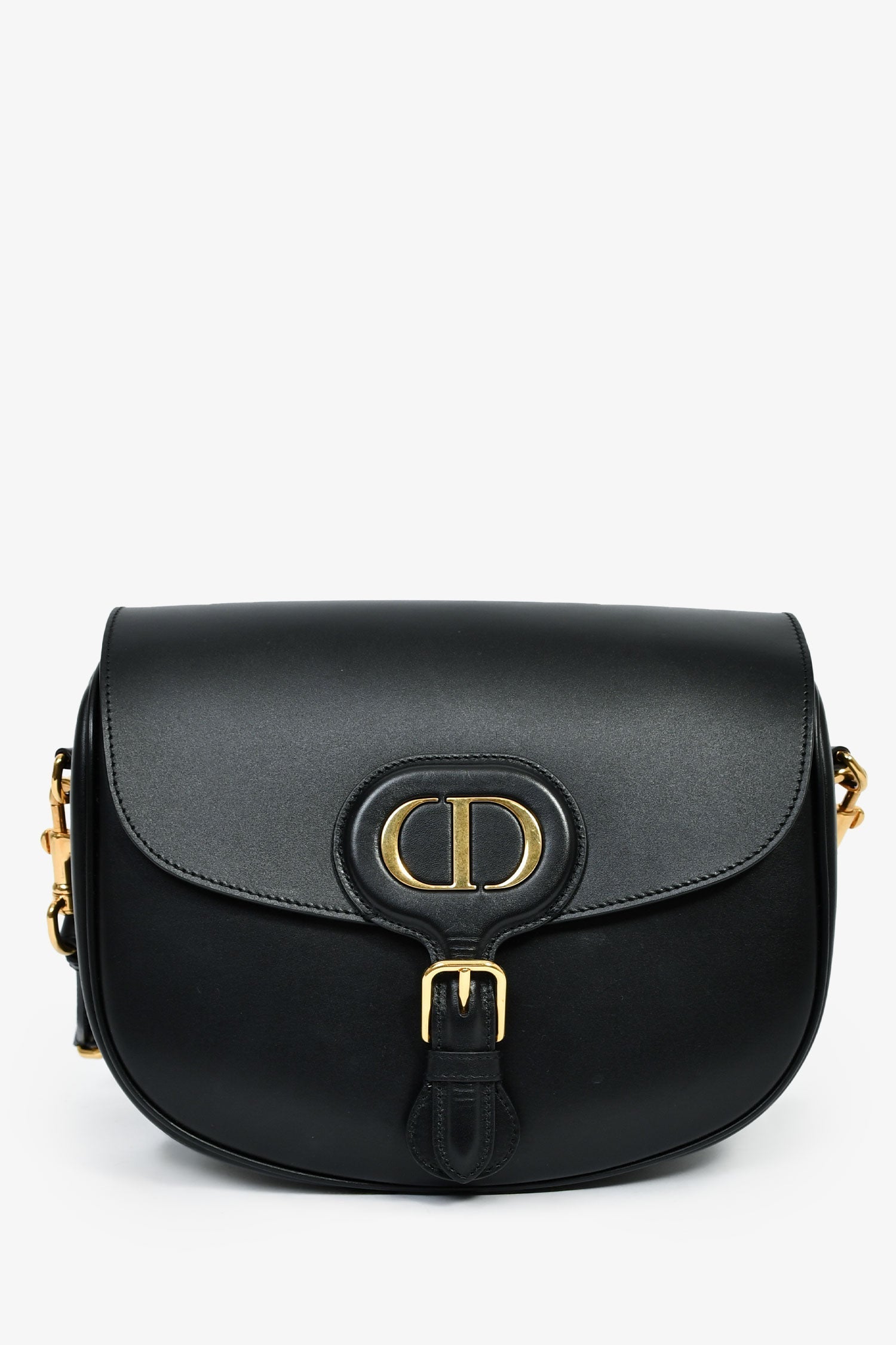 Dior Crossbody Bag Christian Bobby Oblique Strap Leather Canvas Black