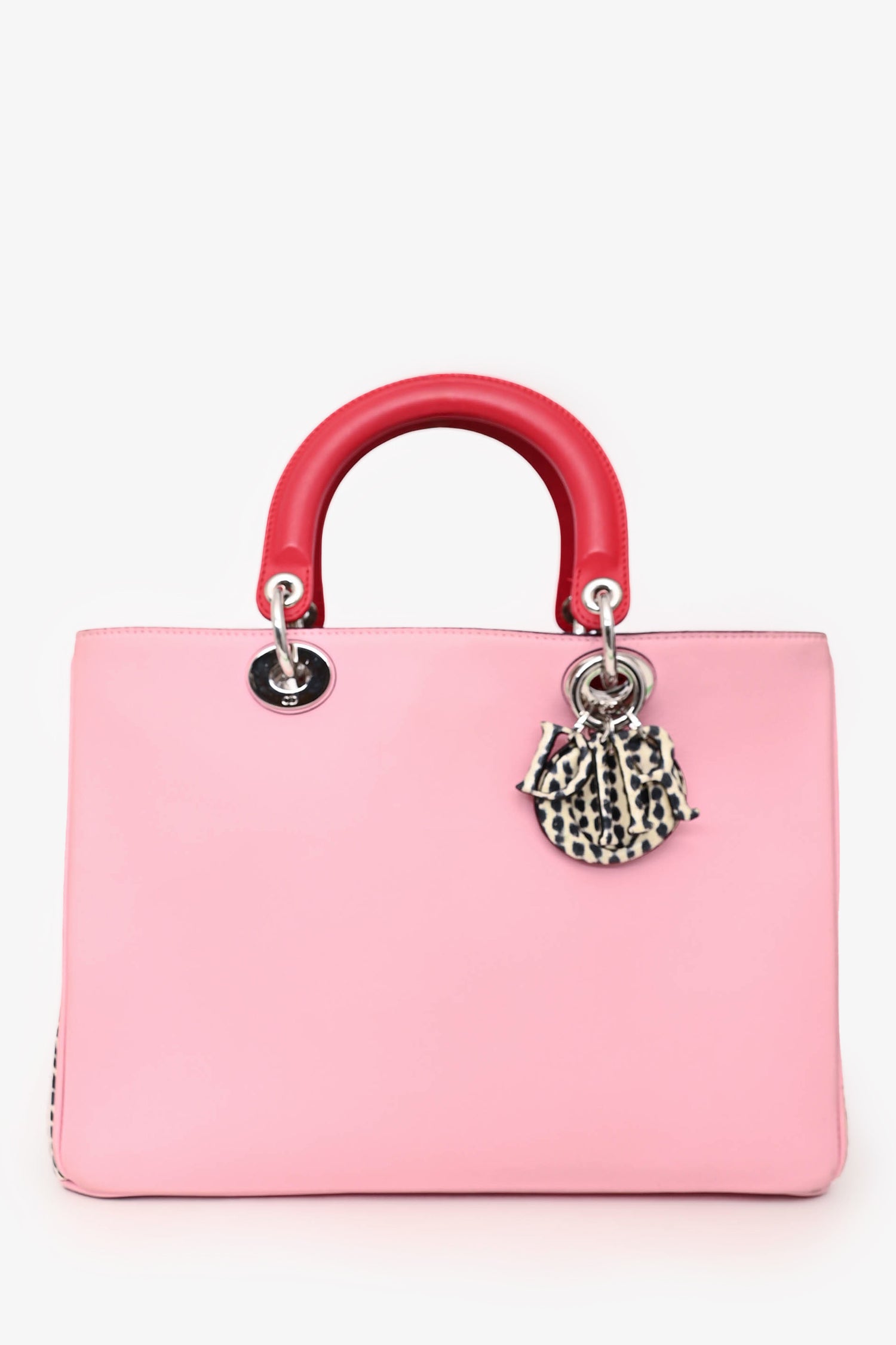 Dior Tote Bag Christian 'issimo' Tote with Strap and Leather Pink