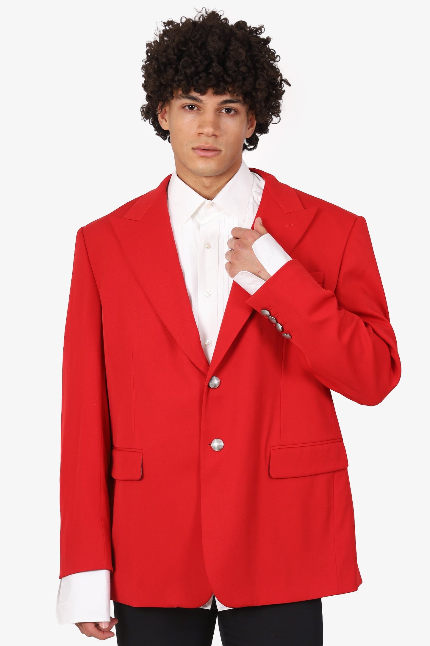 Prada Handbag Wool Blazer Red