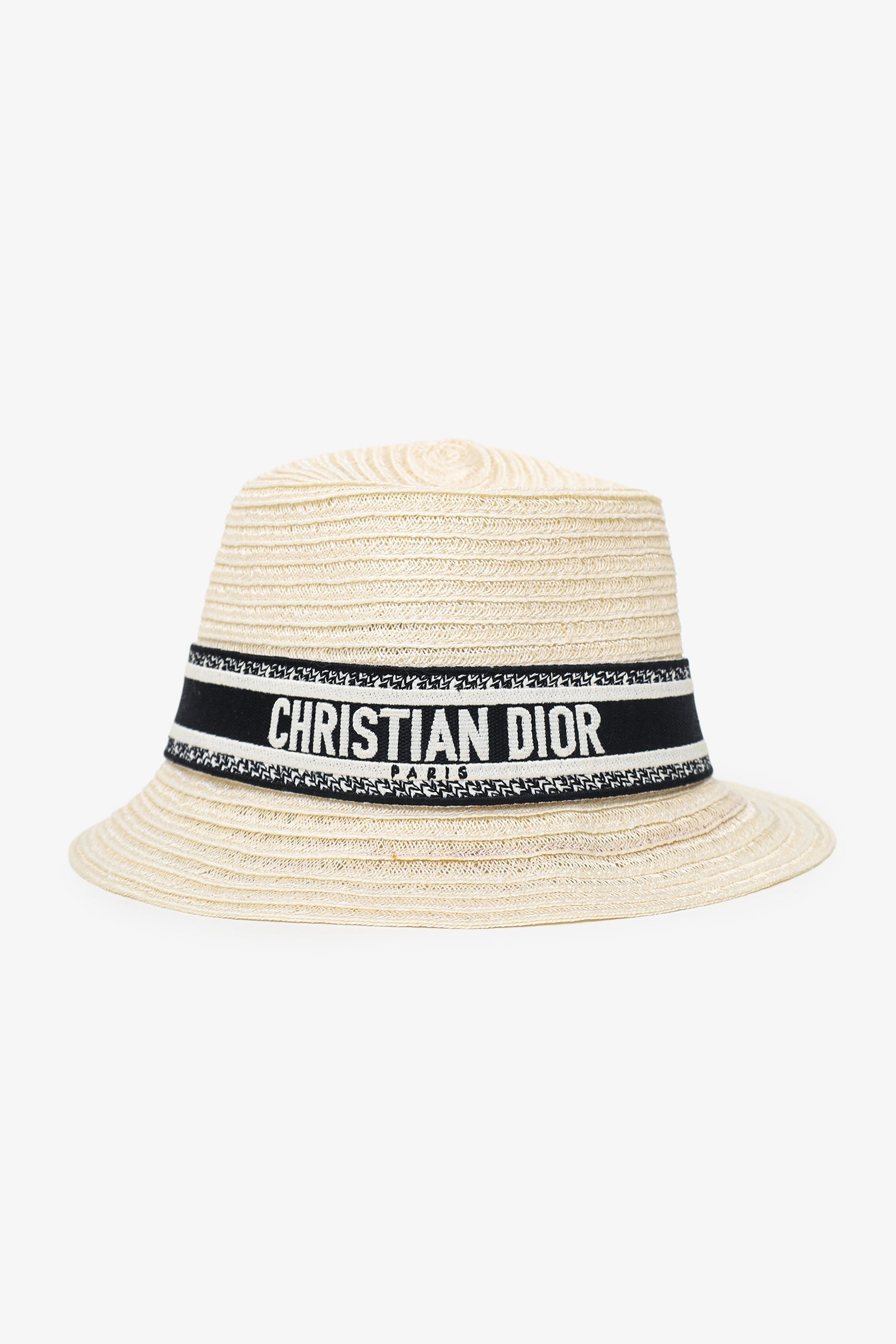 Dior Handbag Christian esort Brim Hat White Small