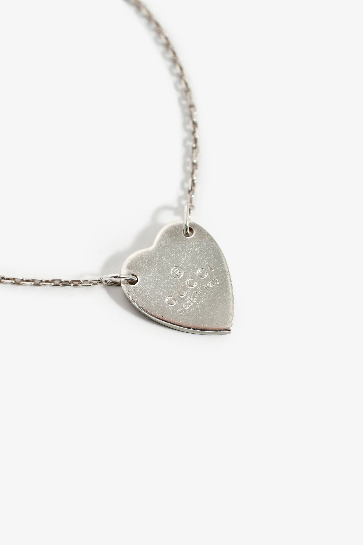 Gucci Silver Toned Heart Bracelet