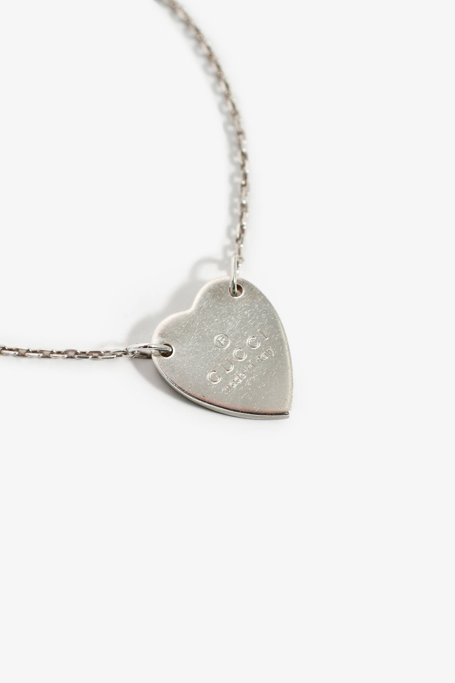 Gucci Silver Toned Heart Bracelet